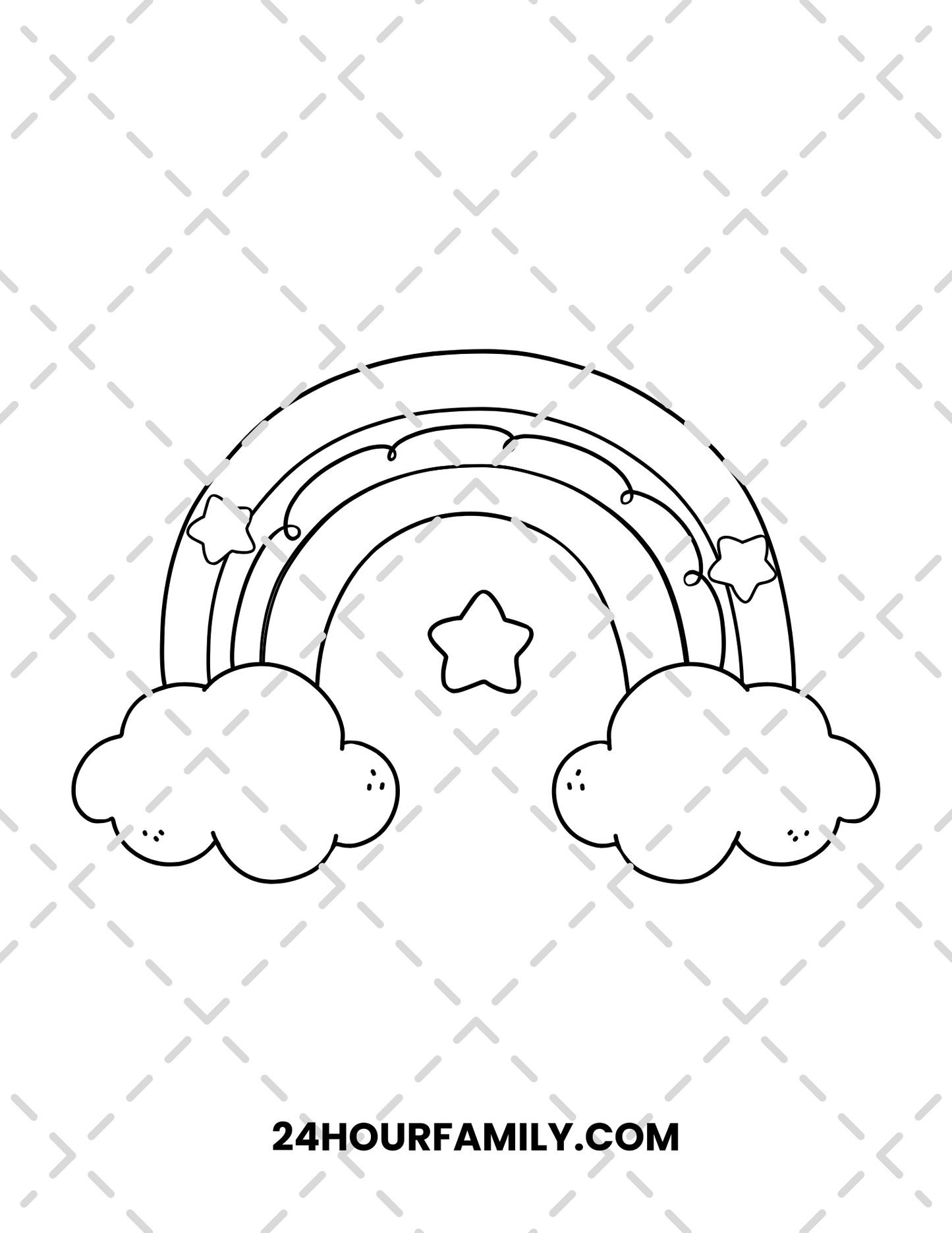 rainbow coloring page