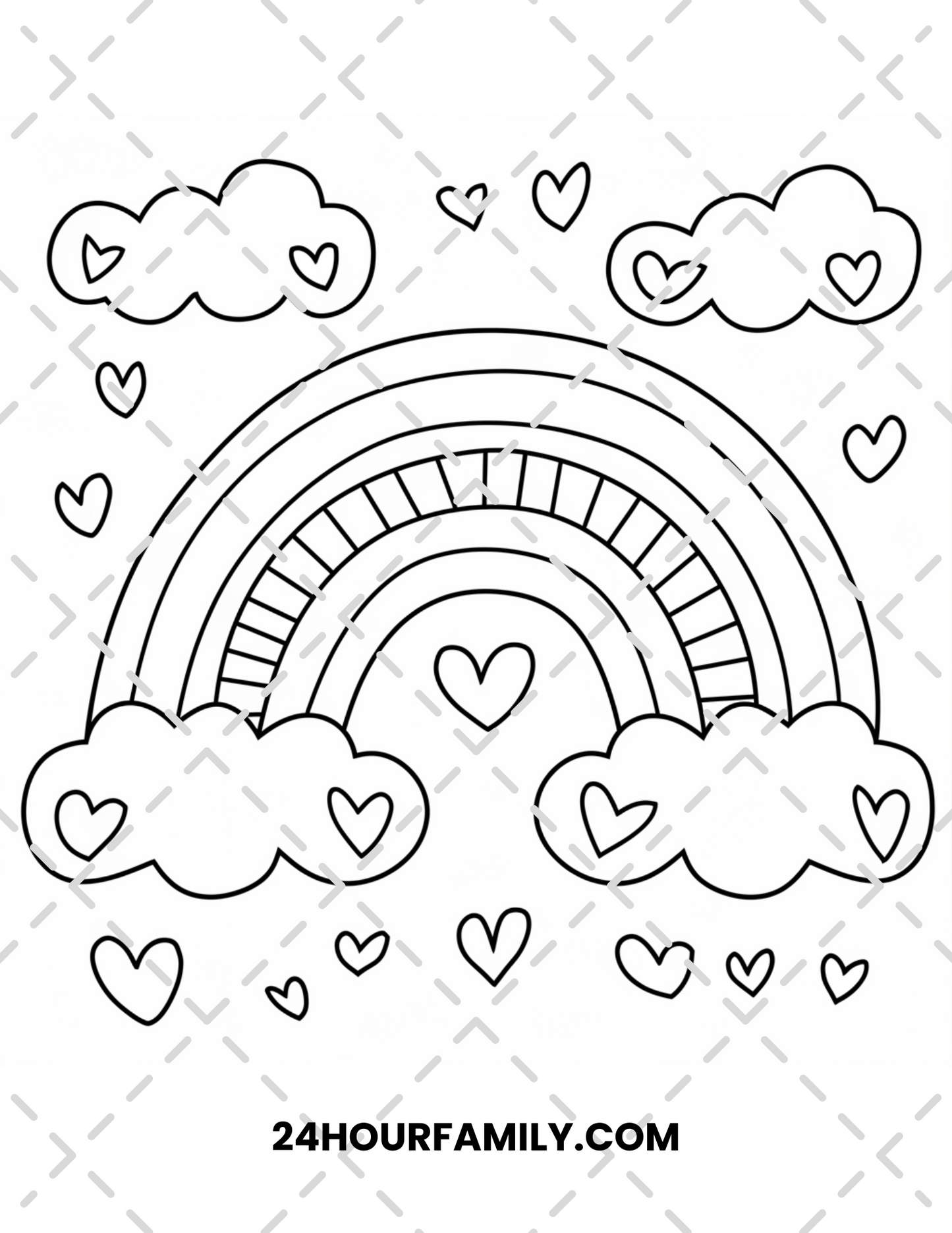 rainbow coloring pages