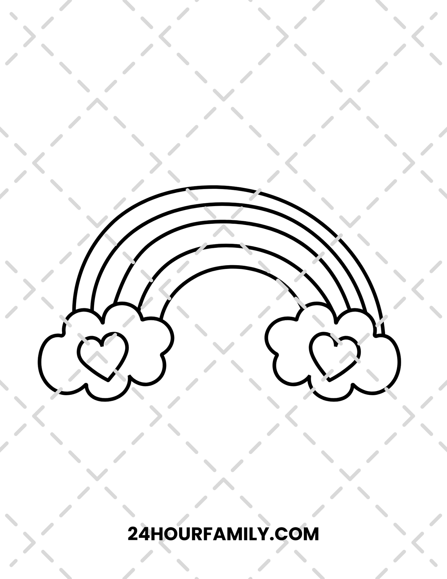rainbow coloring page