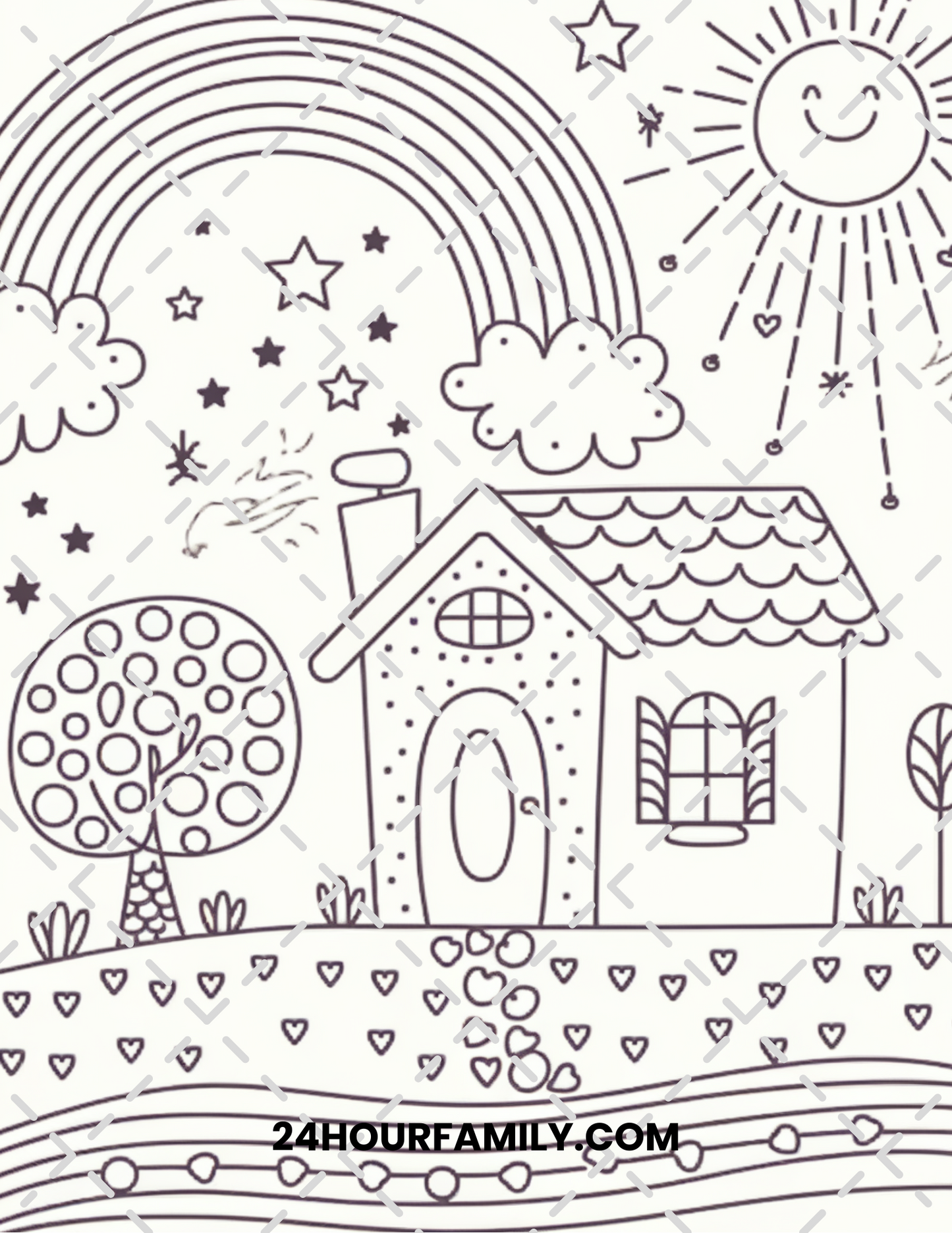 rainbow coloring page
