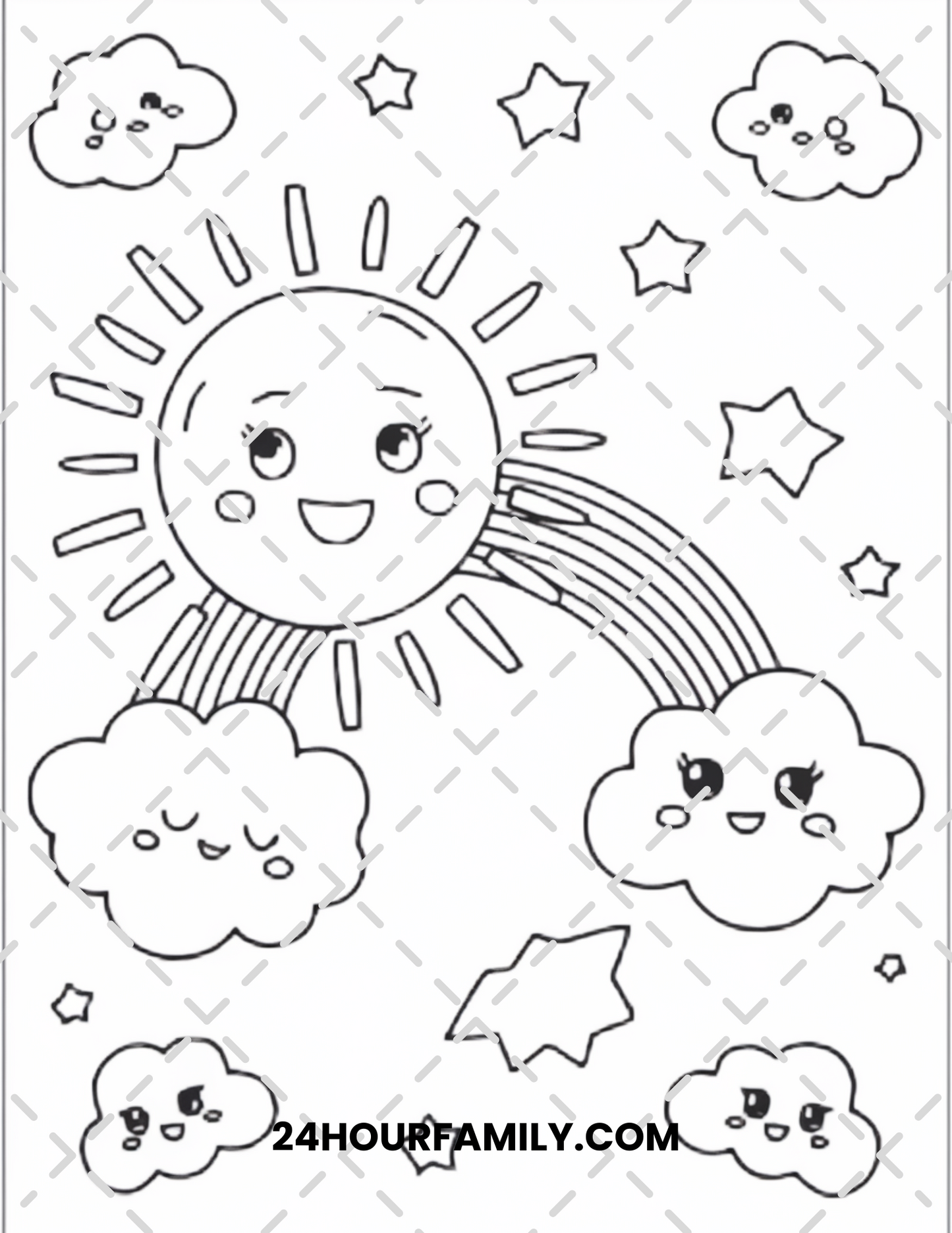 rainbow coloring page