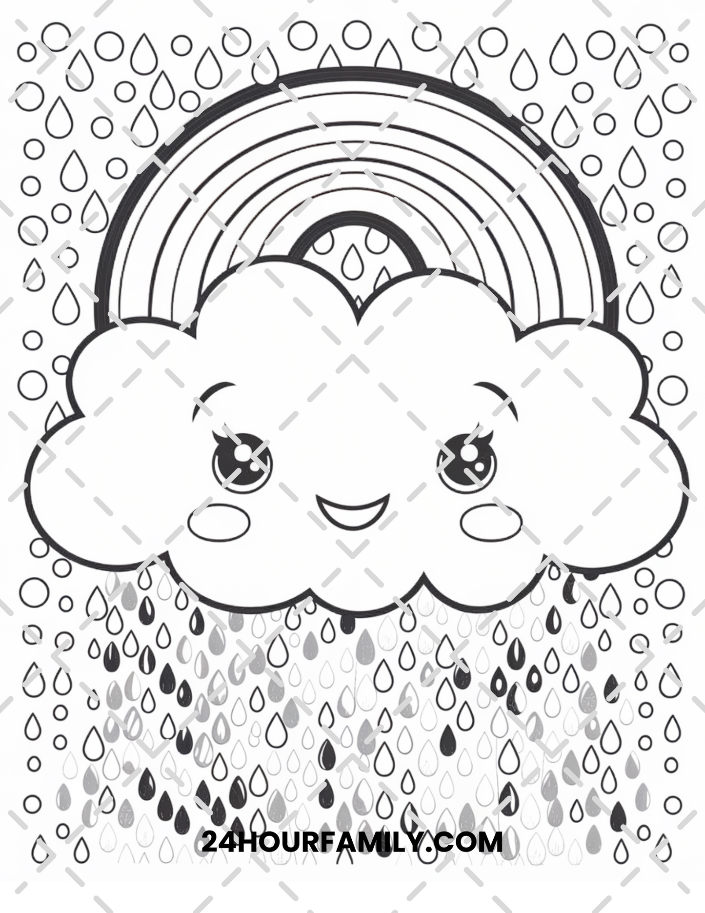 rainbow coloring page