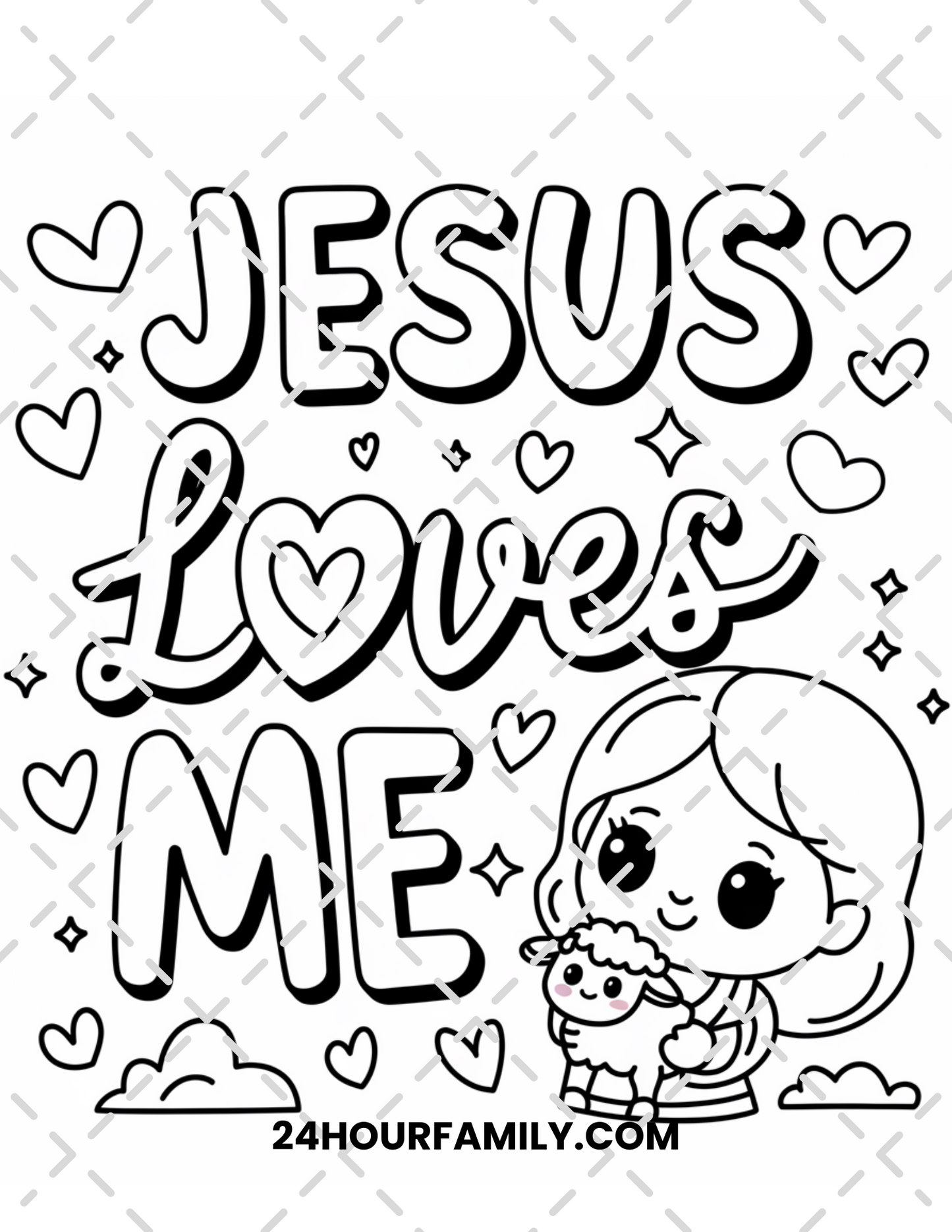 jesus loves me coloring pages