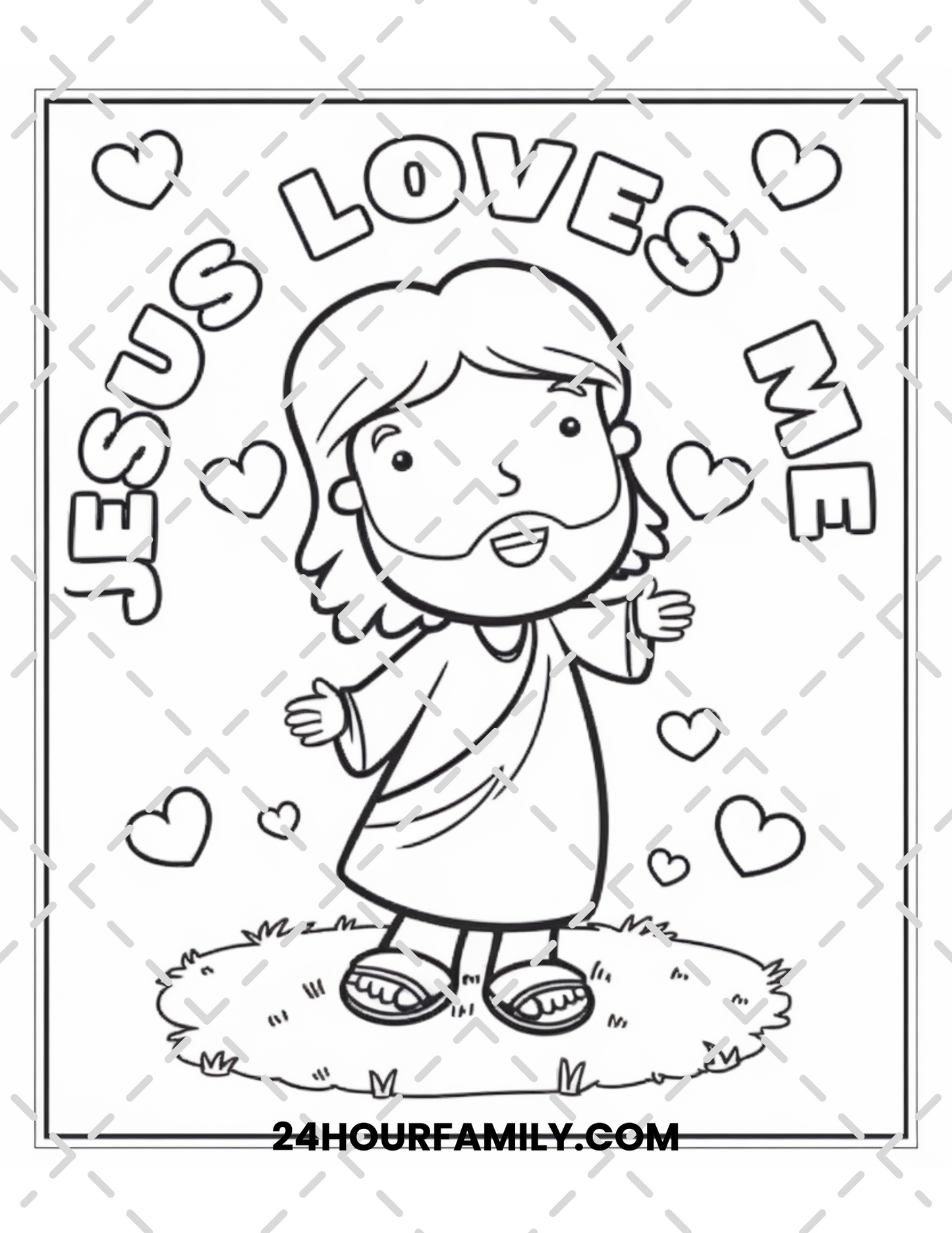jesus loves me coloring pages