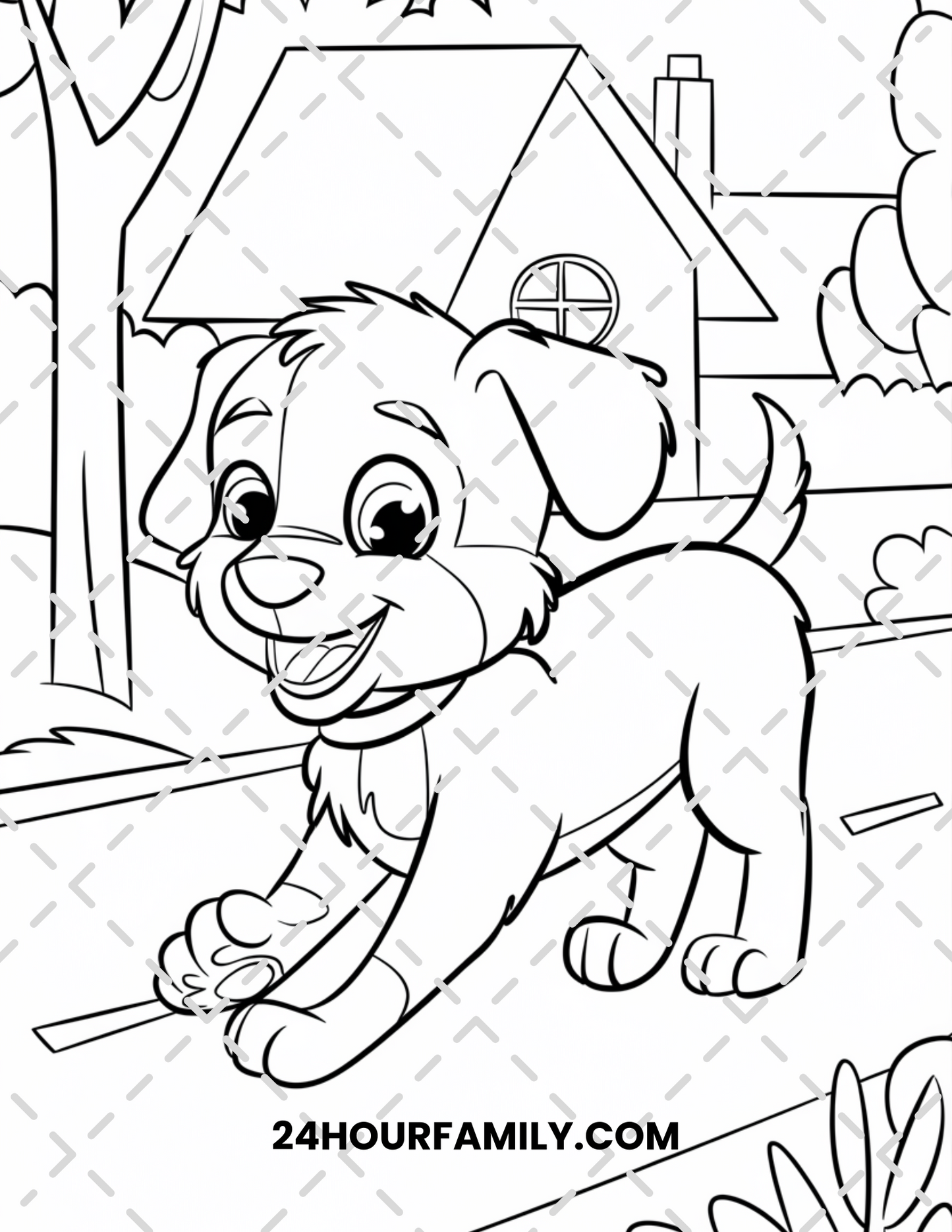 cute puppy coloring pages