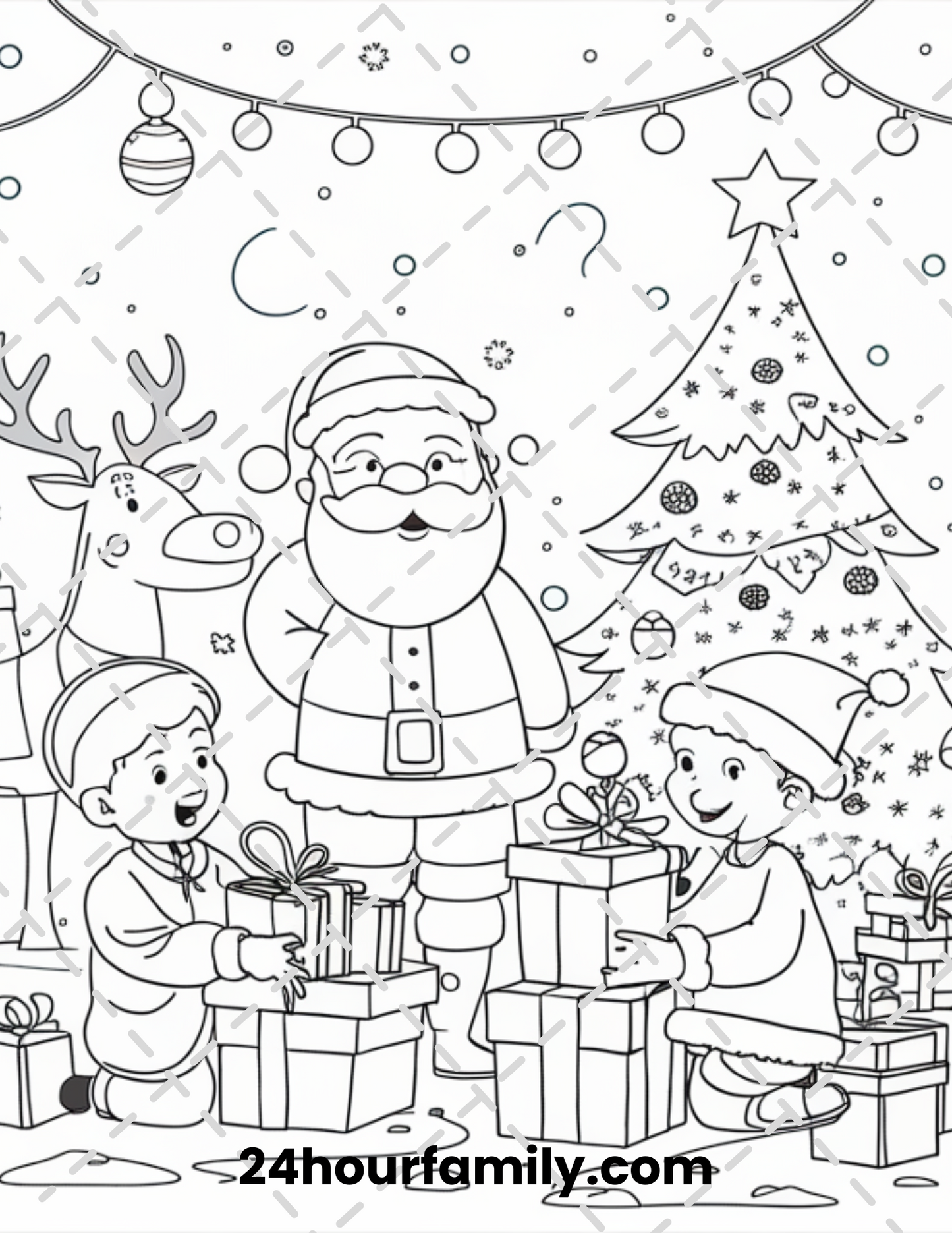 santa coloring pages