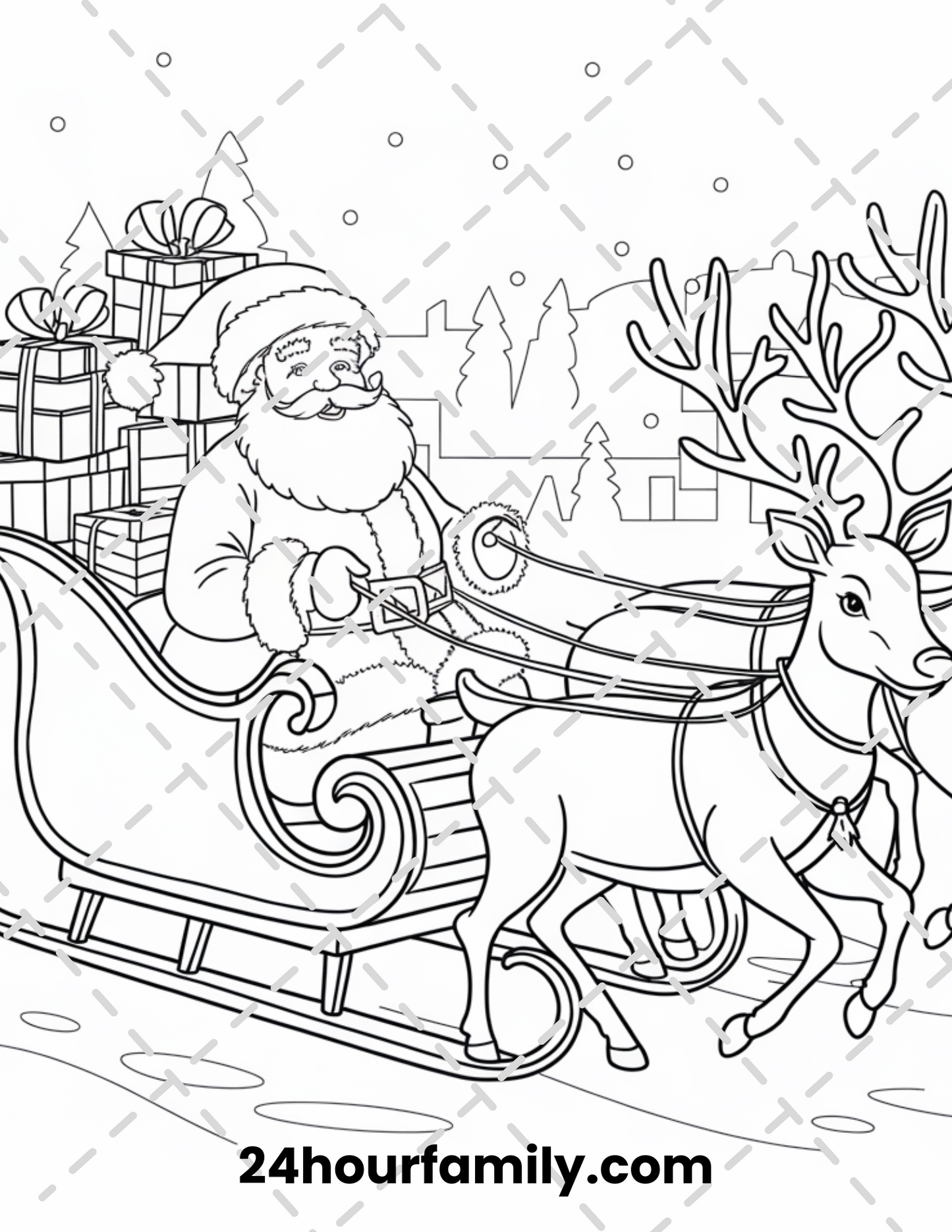 santa coloring pages
