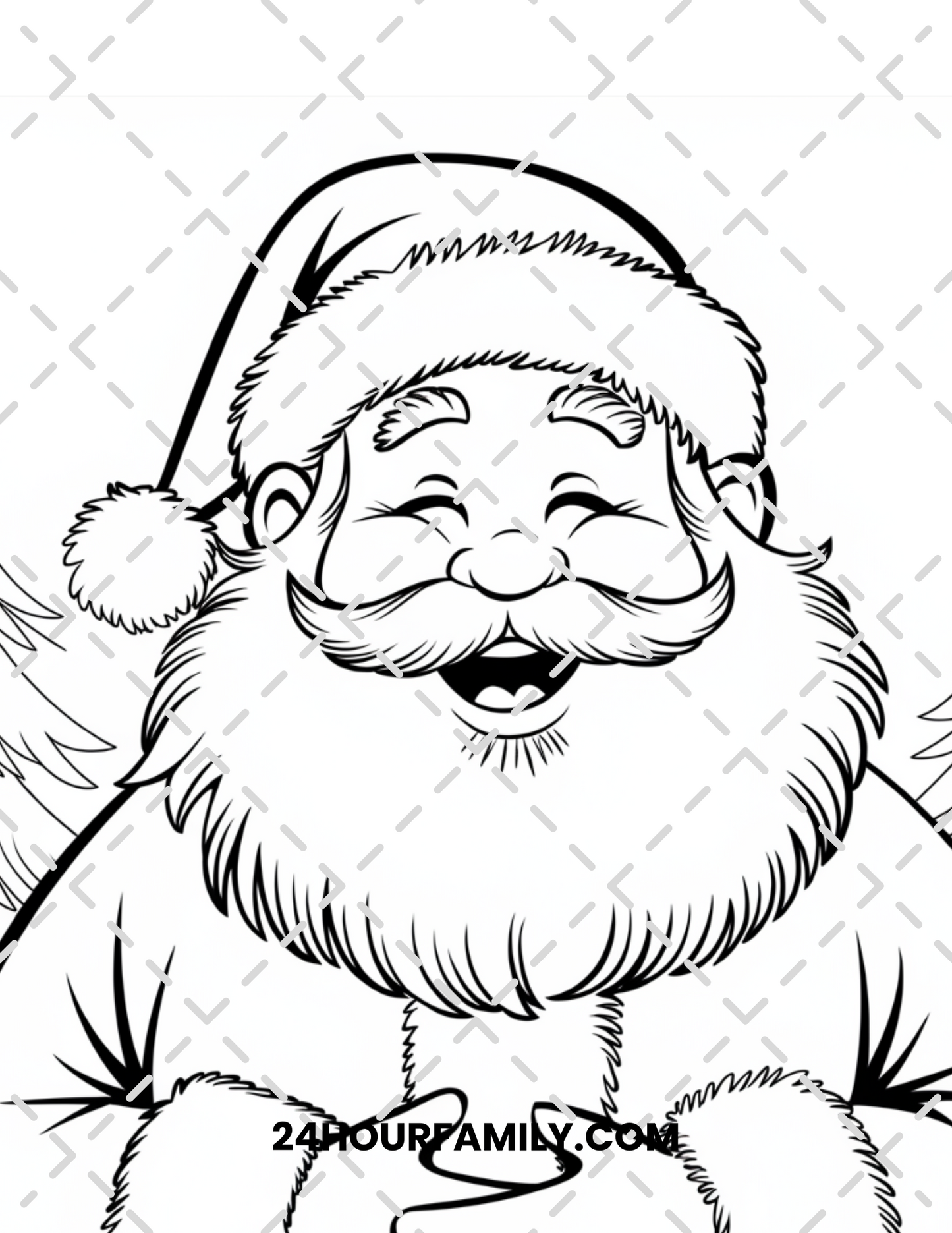 santa face coloring pages