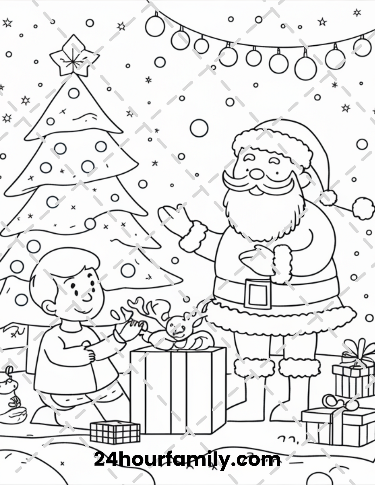 santa coloring pages