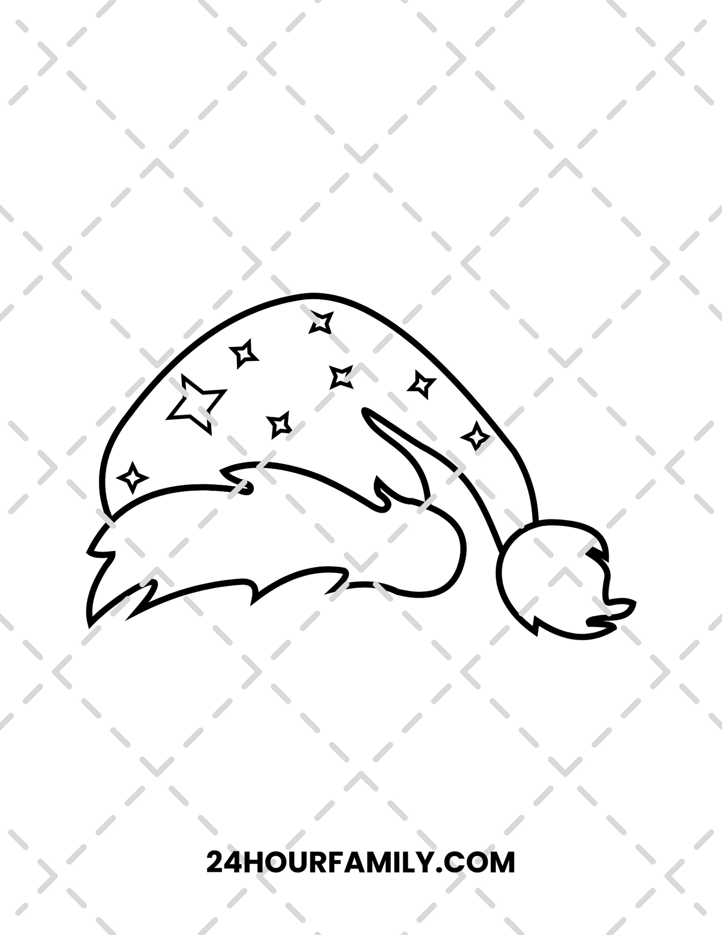 santa hats coloring pages