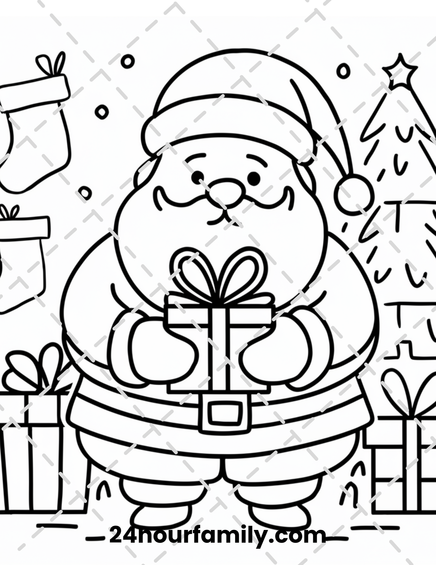 santa coloring pages