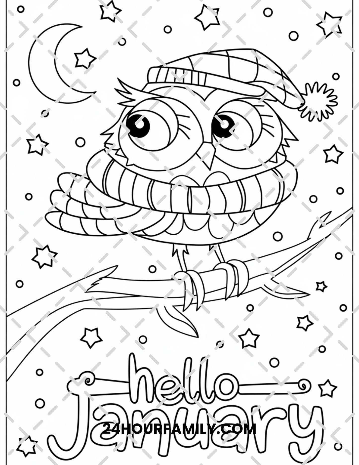 january coloring pages