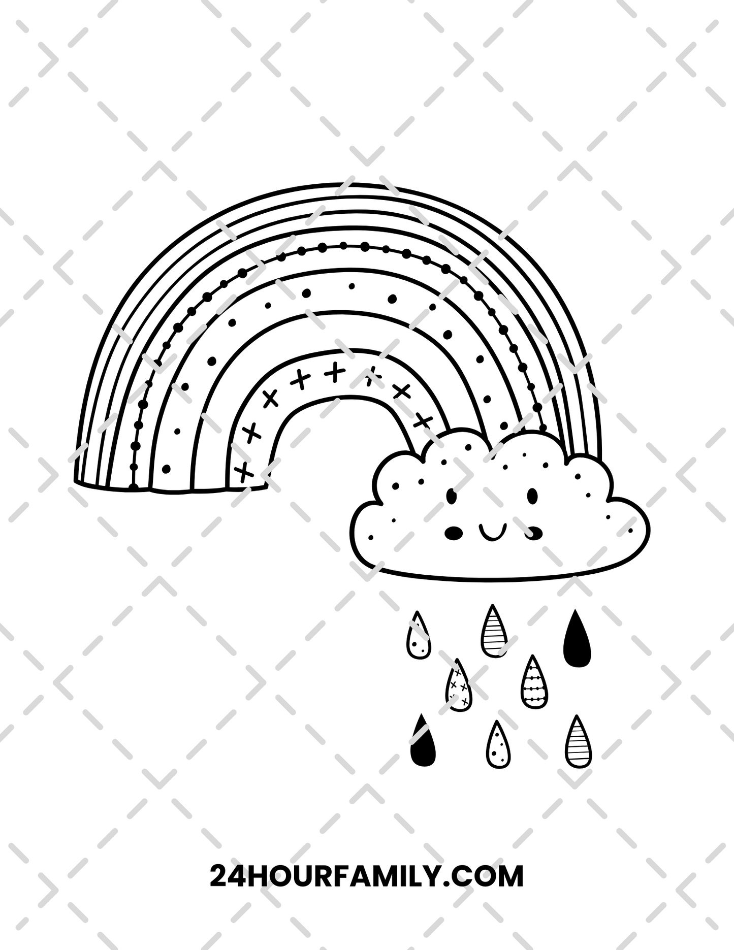 rainbow coloring page