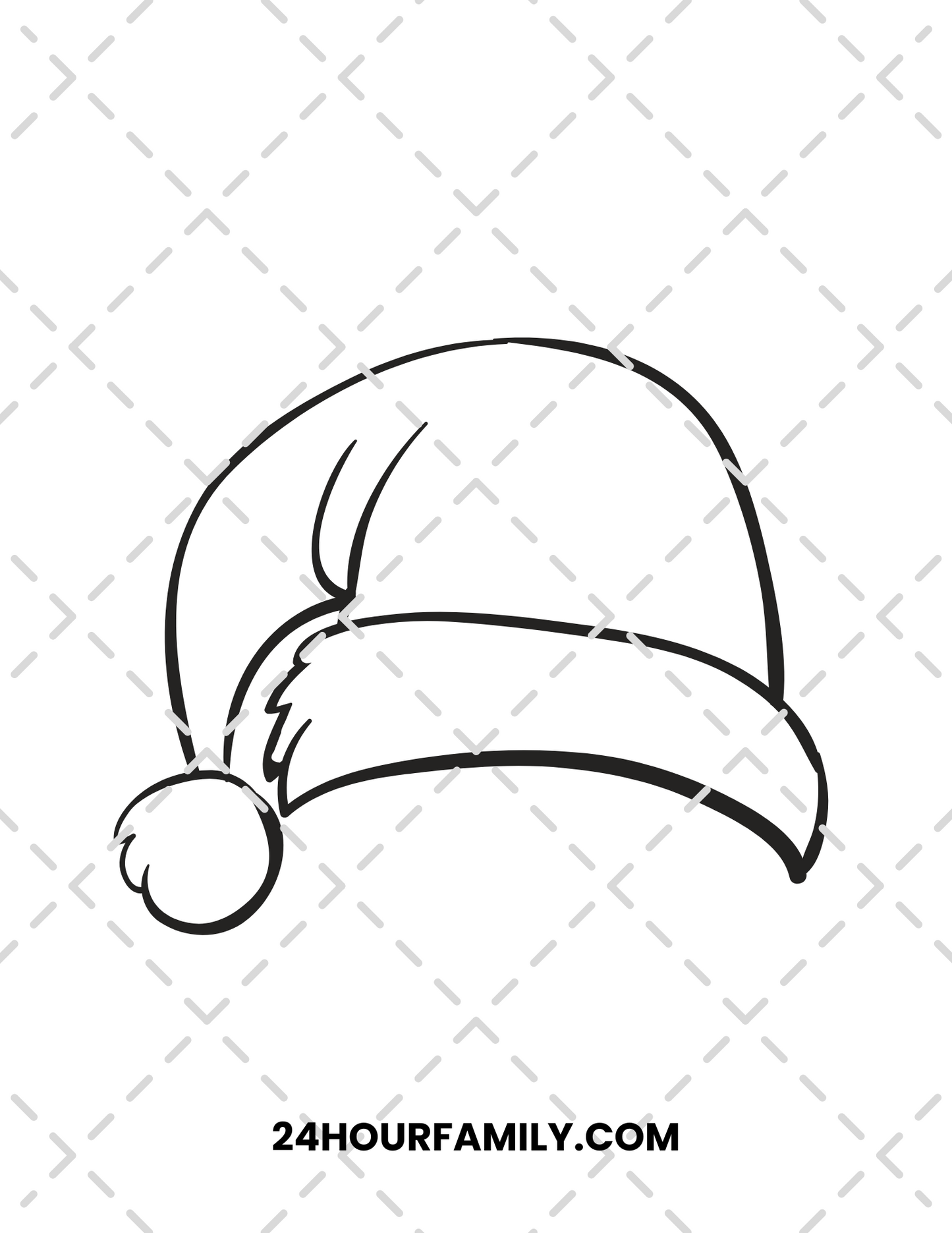 santa hats coloring pages