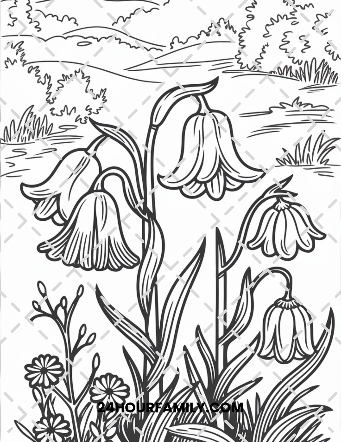 wildflowers coloring pages
