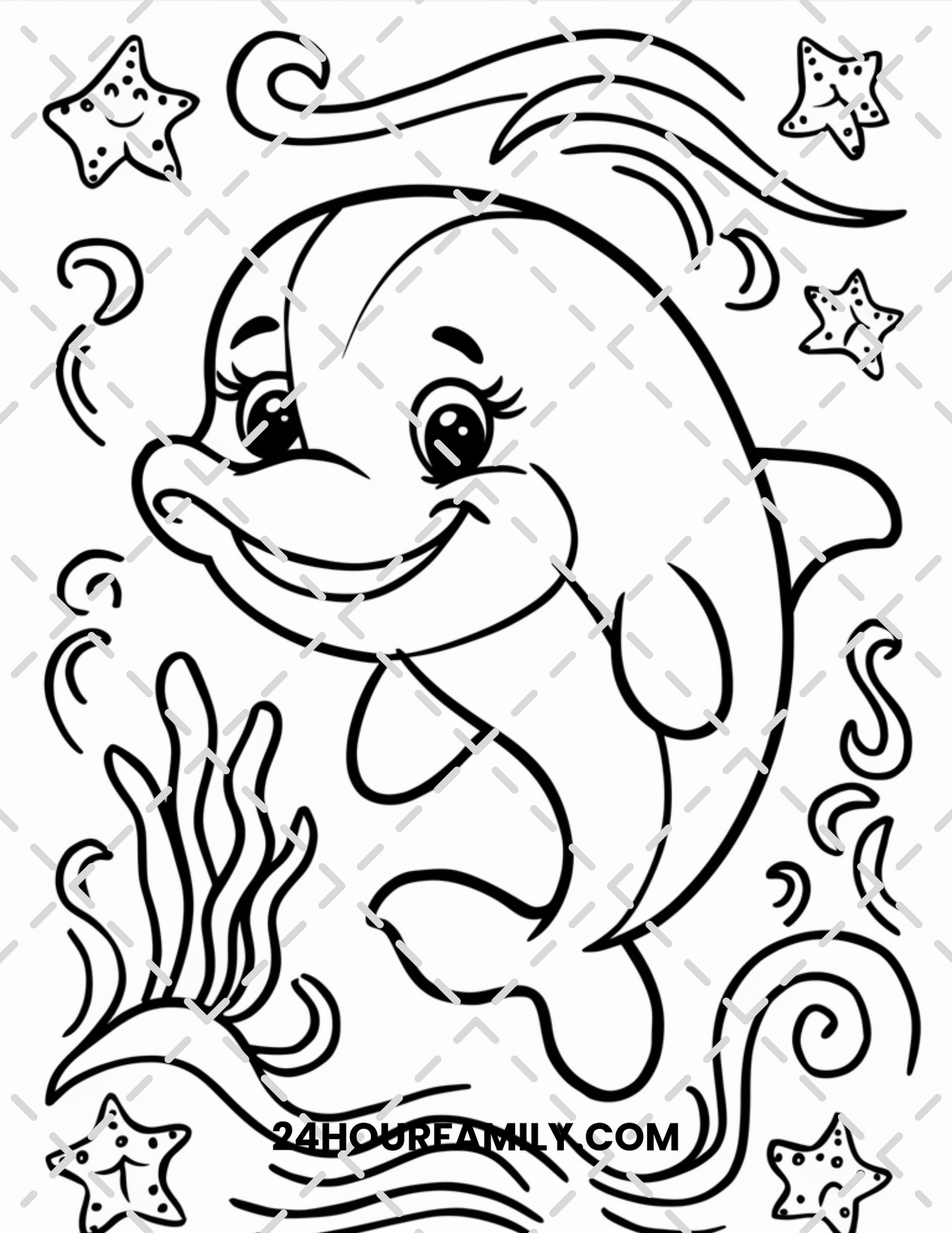baby dolphins coloring pages