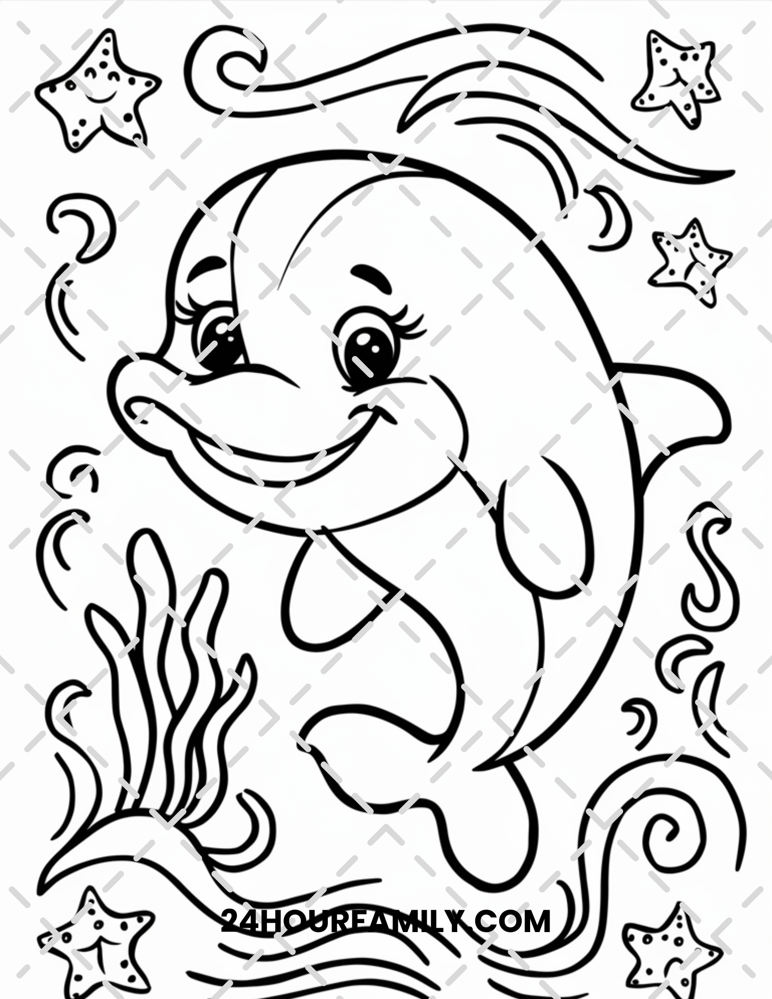 baby dolphins coloring pages