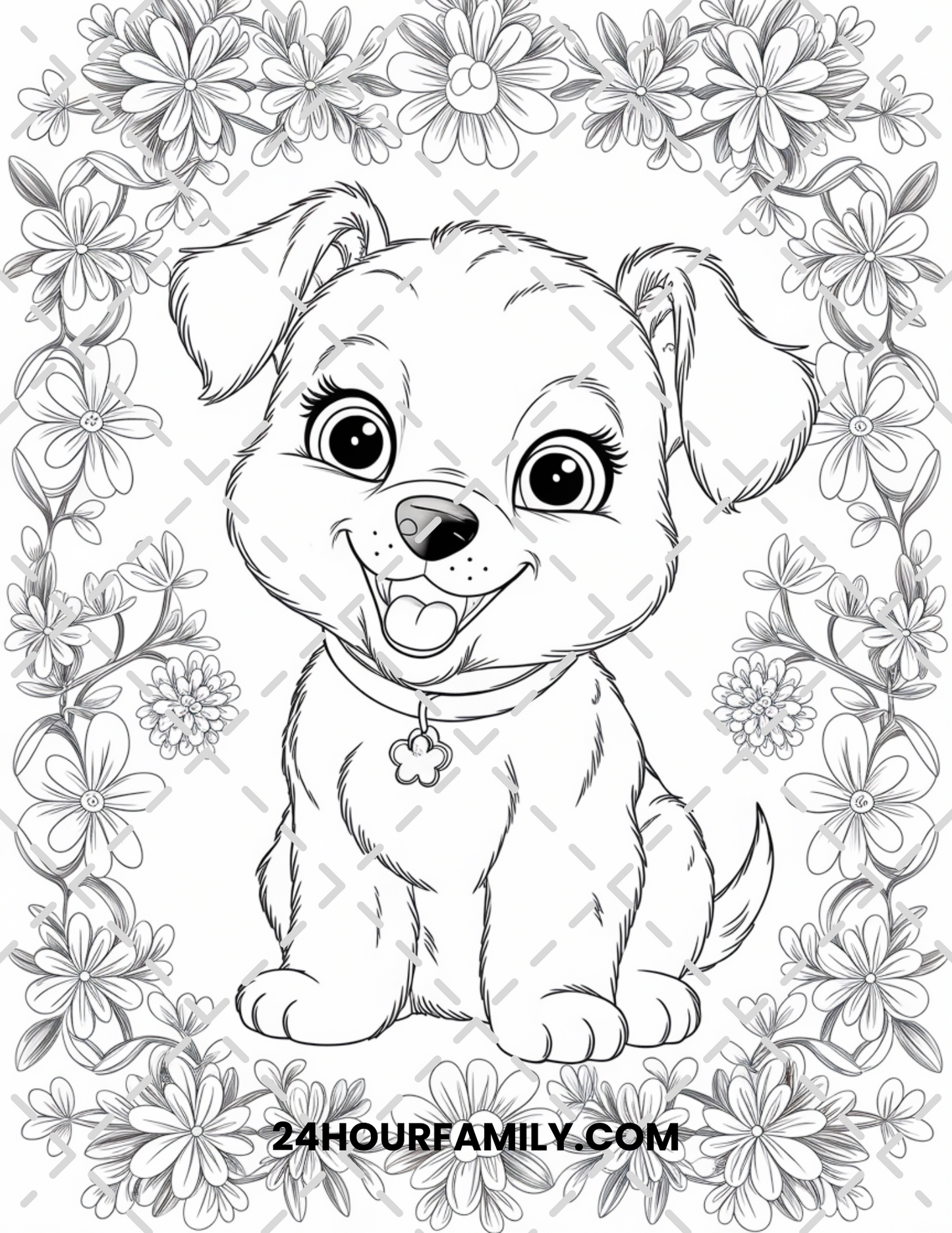 cute puppy coloring pages