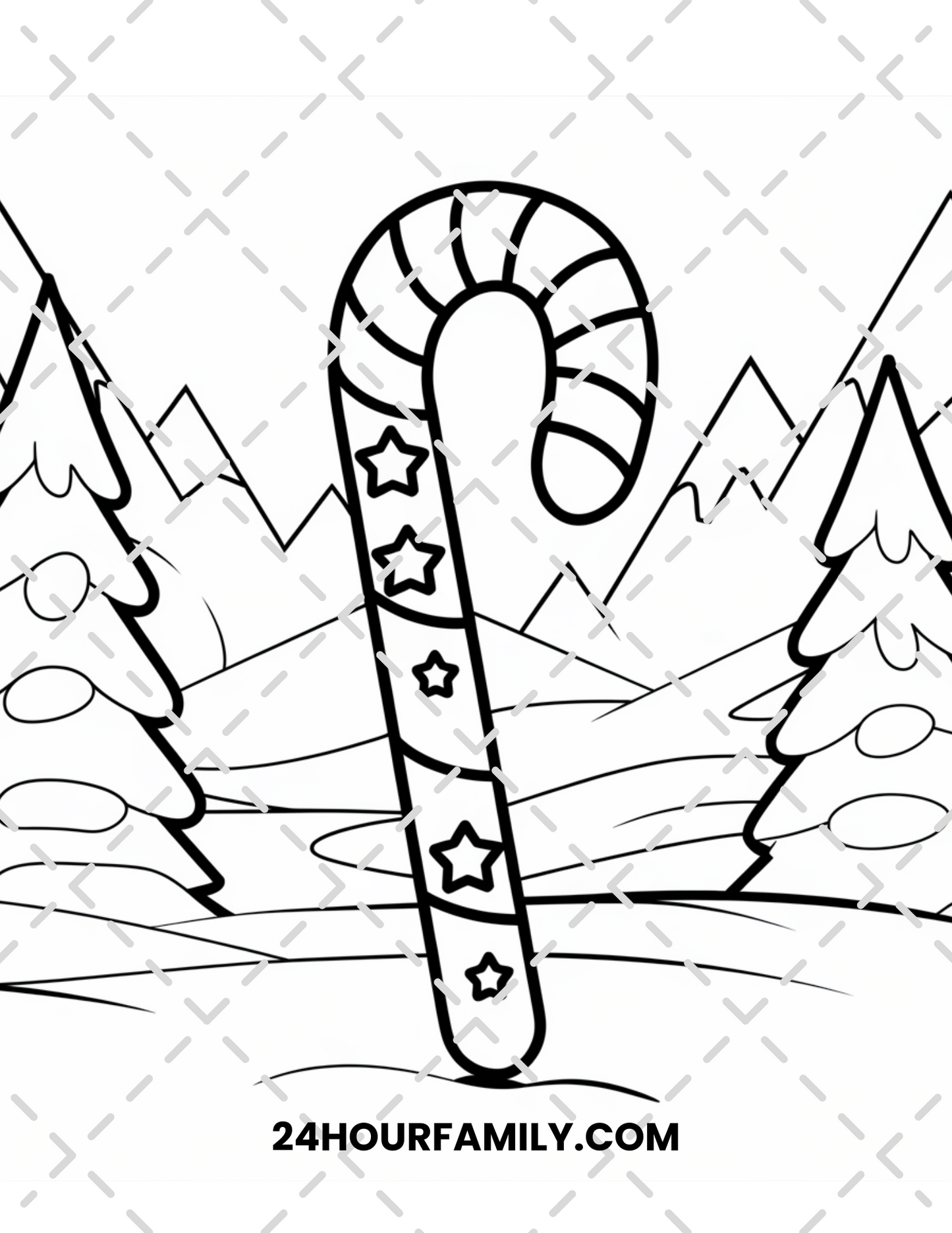 candy cane coloring pages