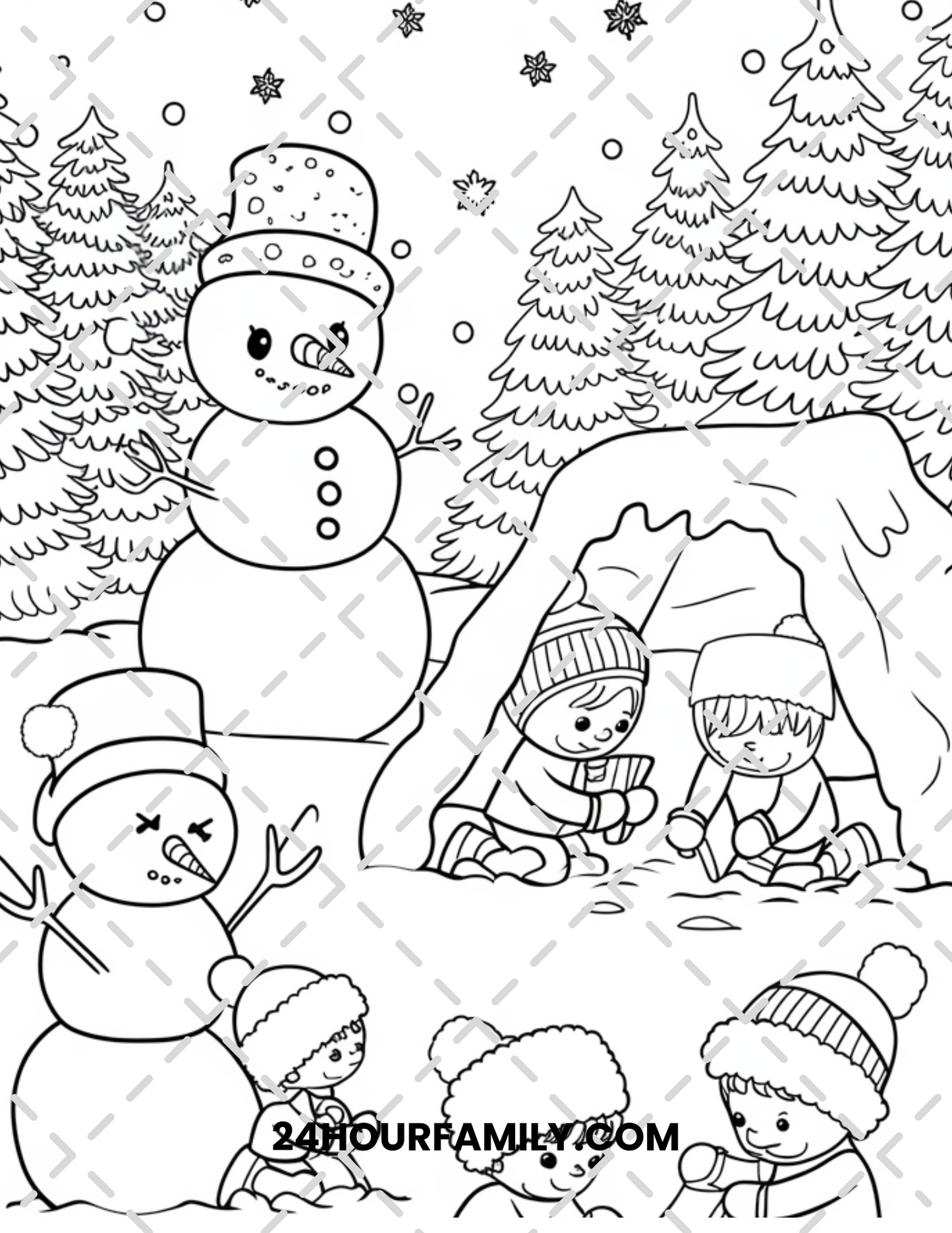 snowman coloring pages