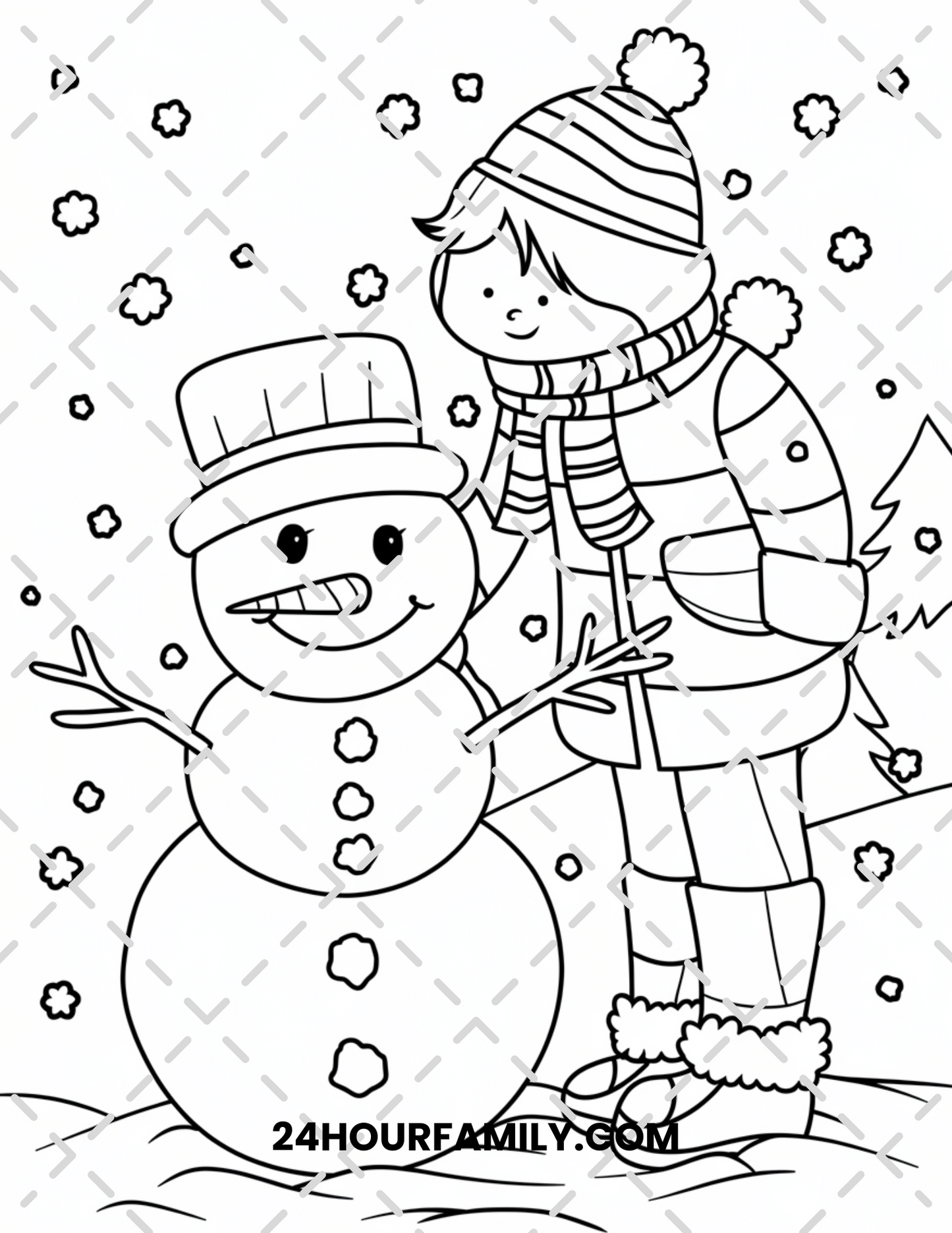 snowman coloring pages