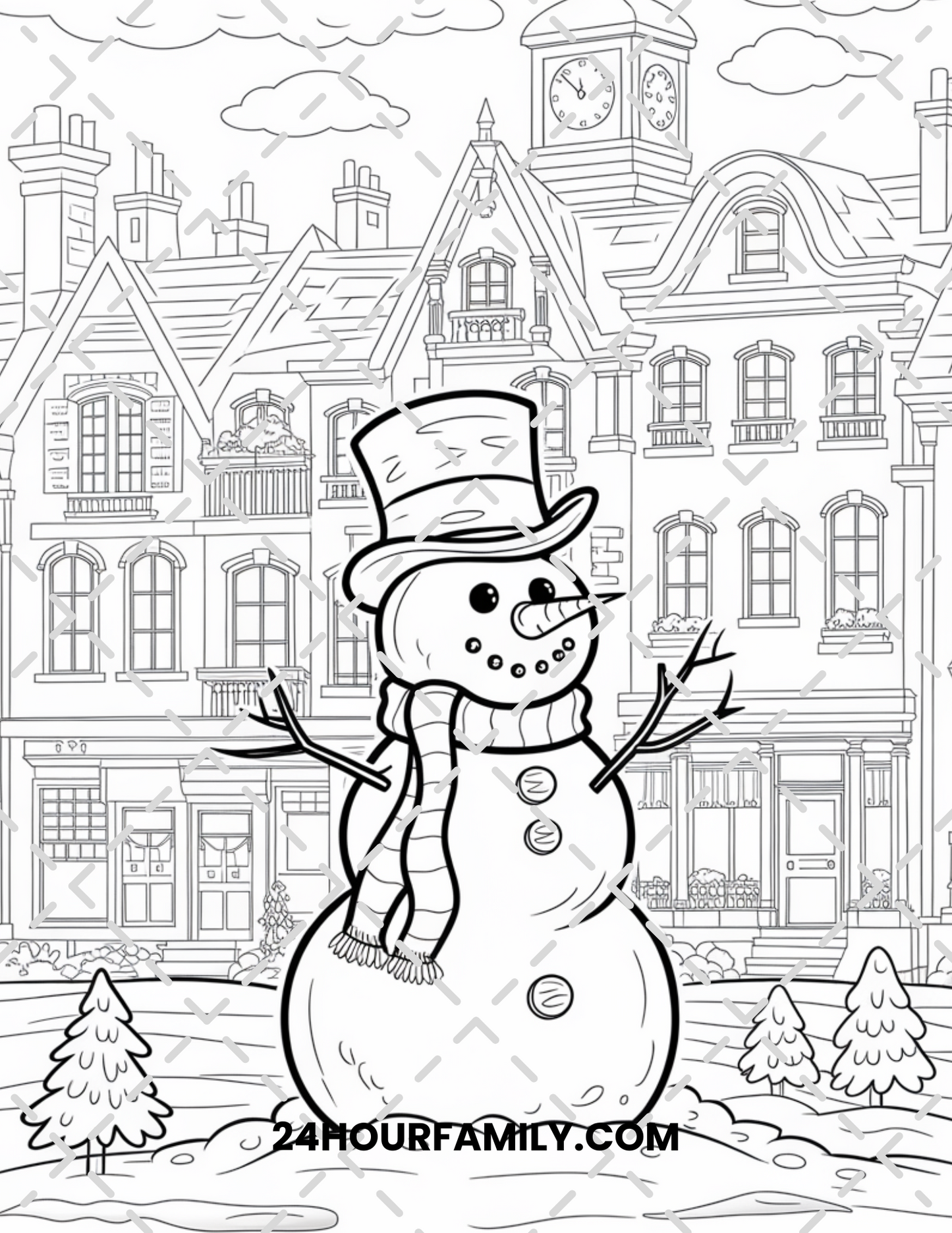 snowman coloring pages