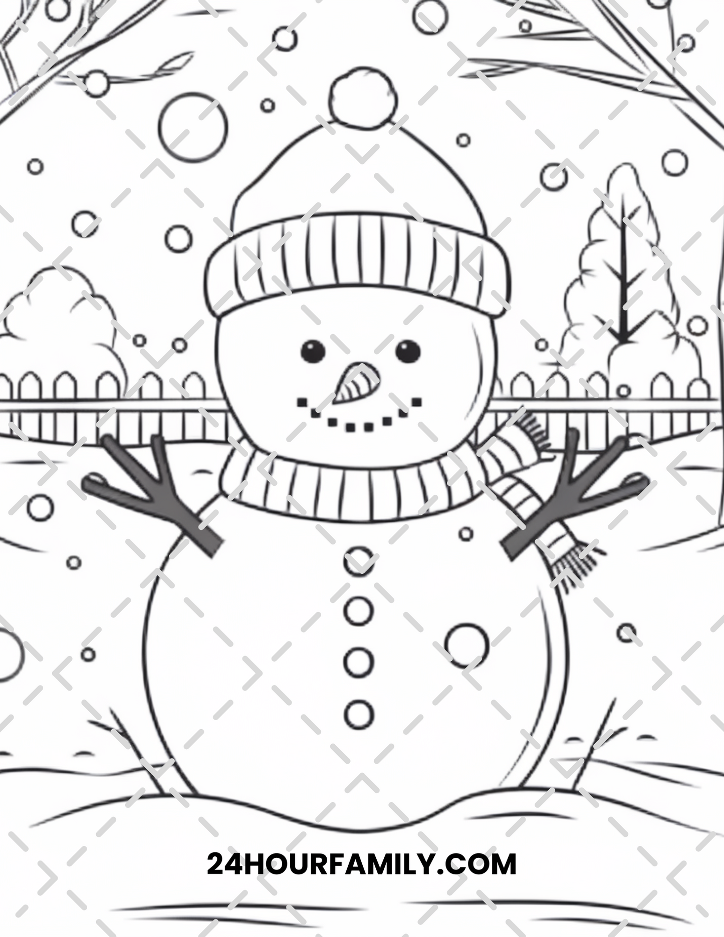 snowman coloring pages