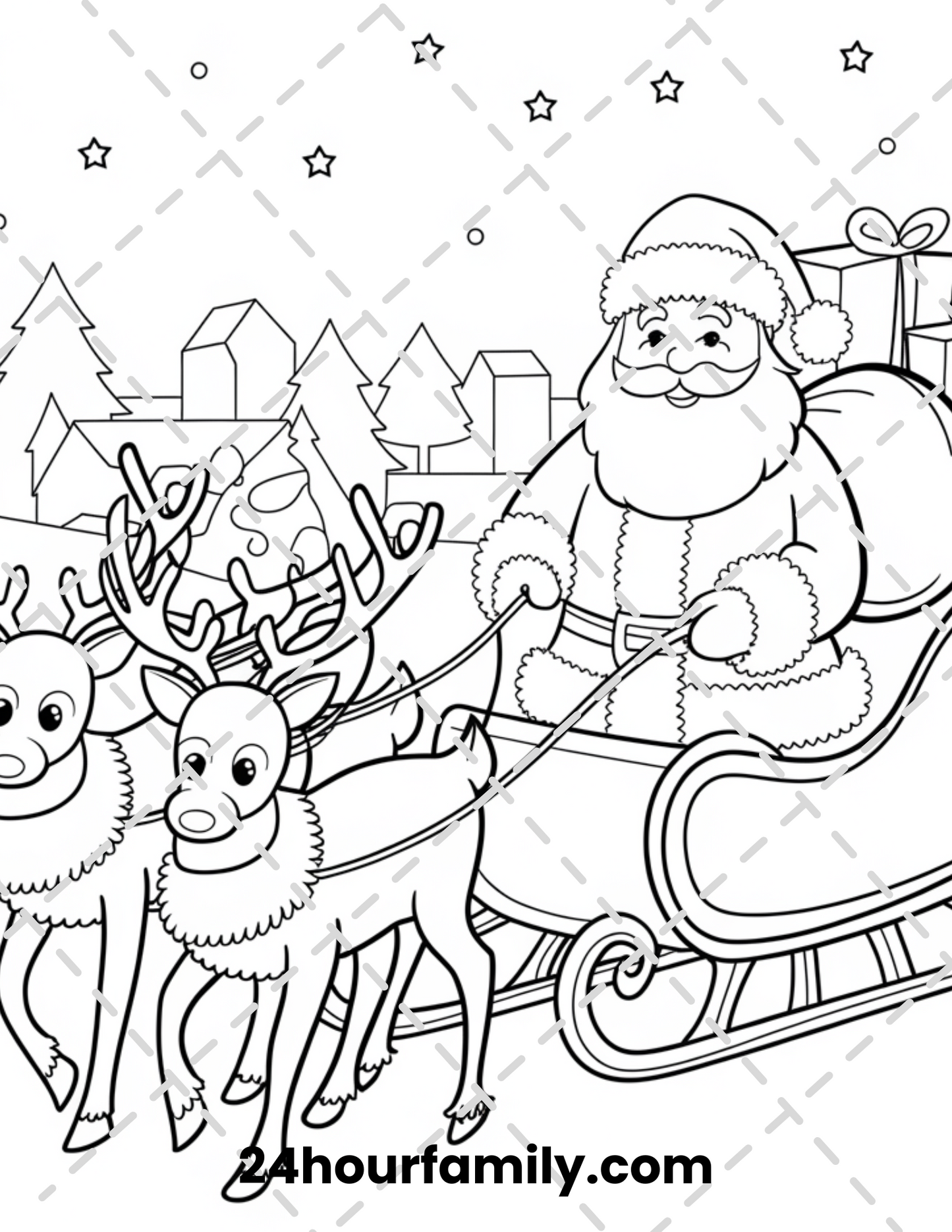 santa coloring pages
