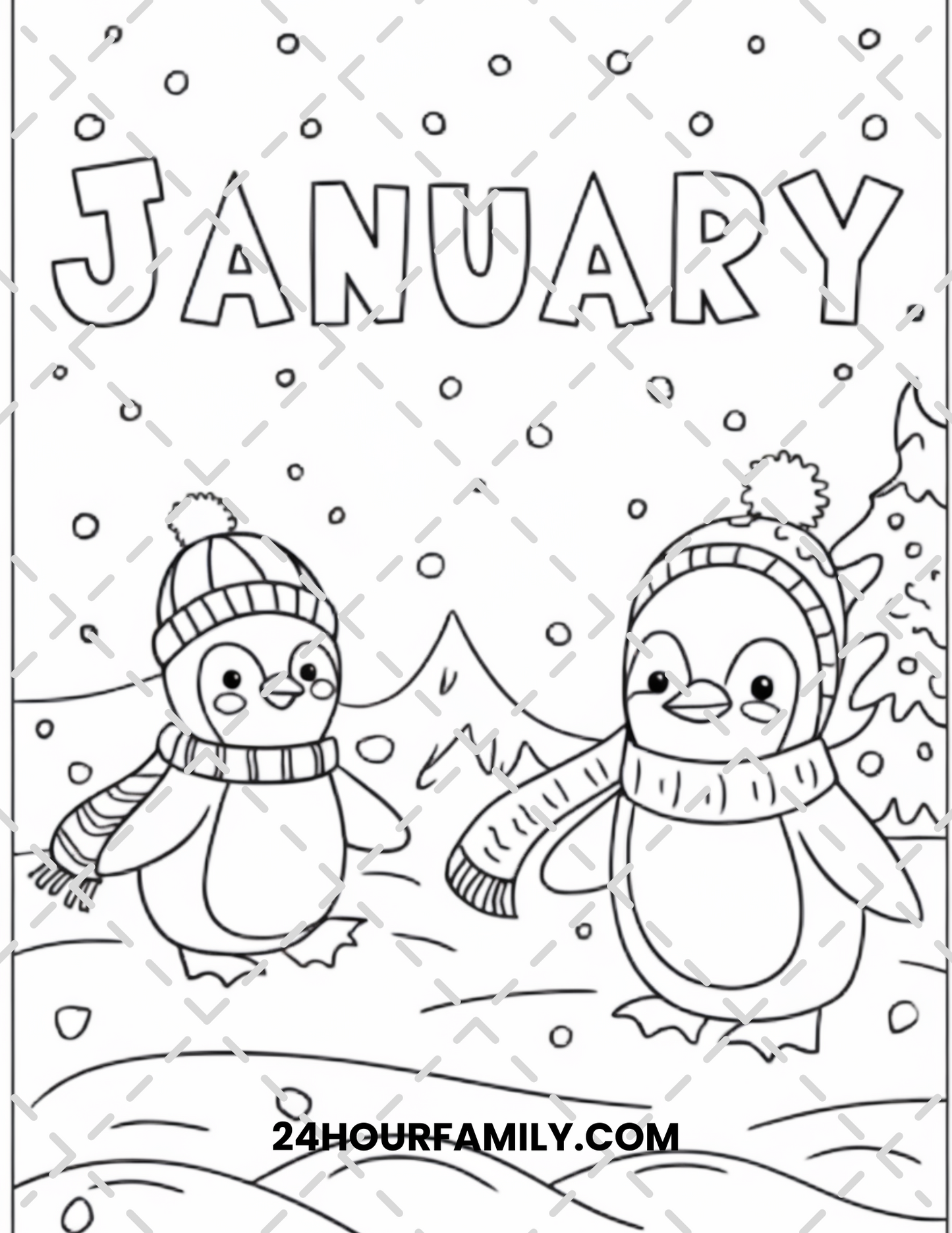 january coloring pages