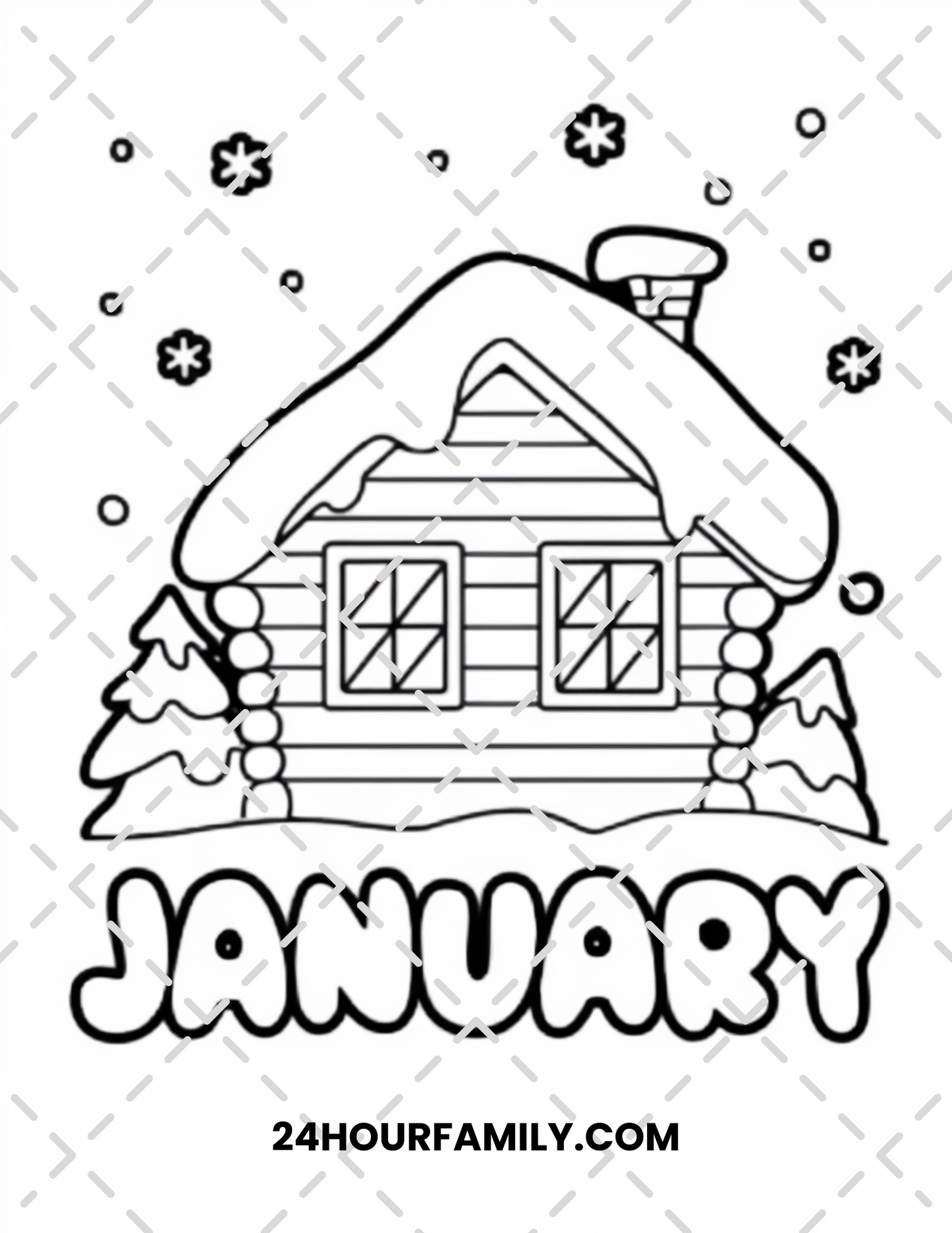 january coloring pages