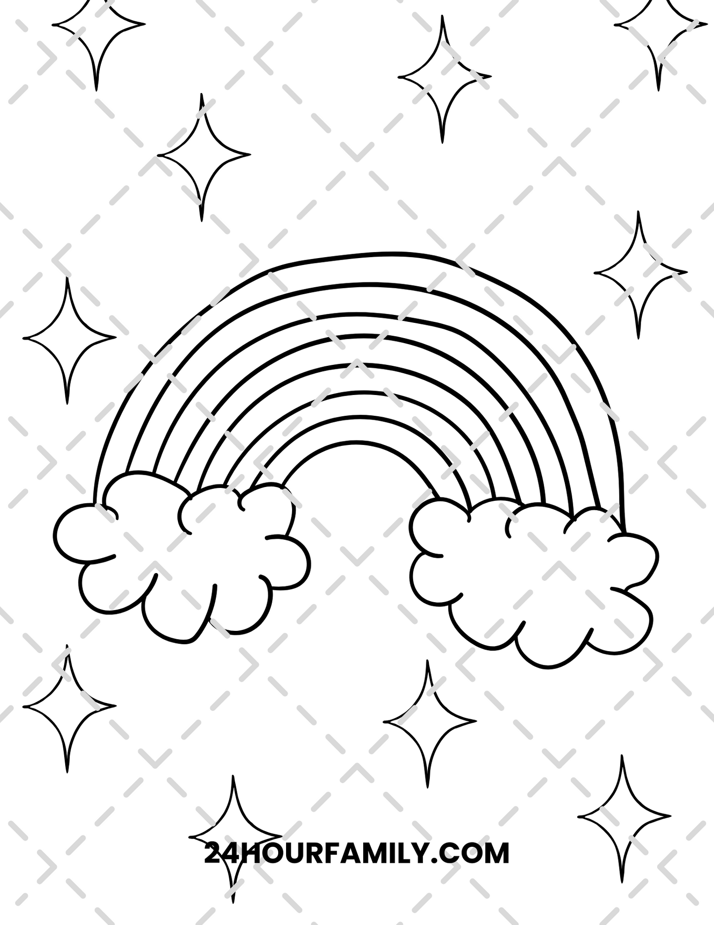 rainbow coloring page