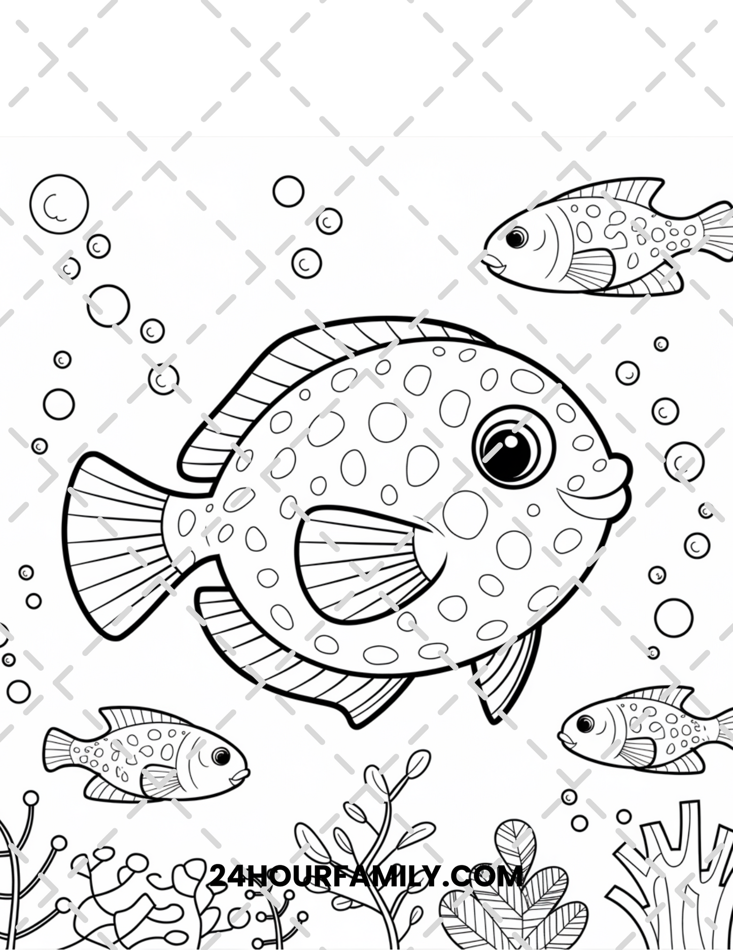 puffer fish coloring pages