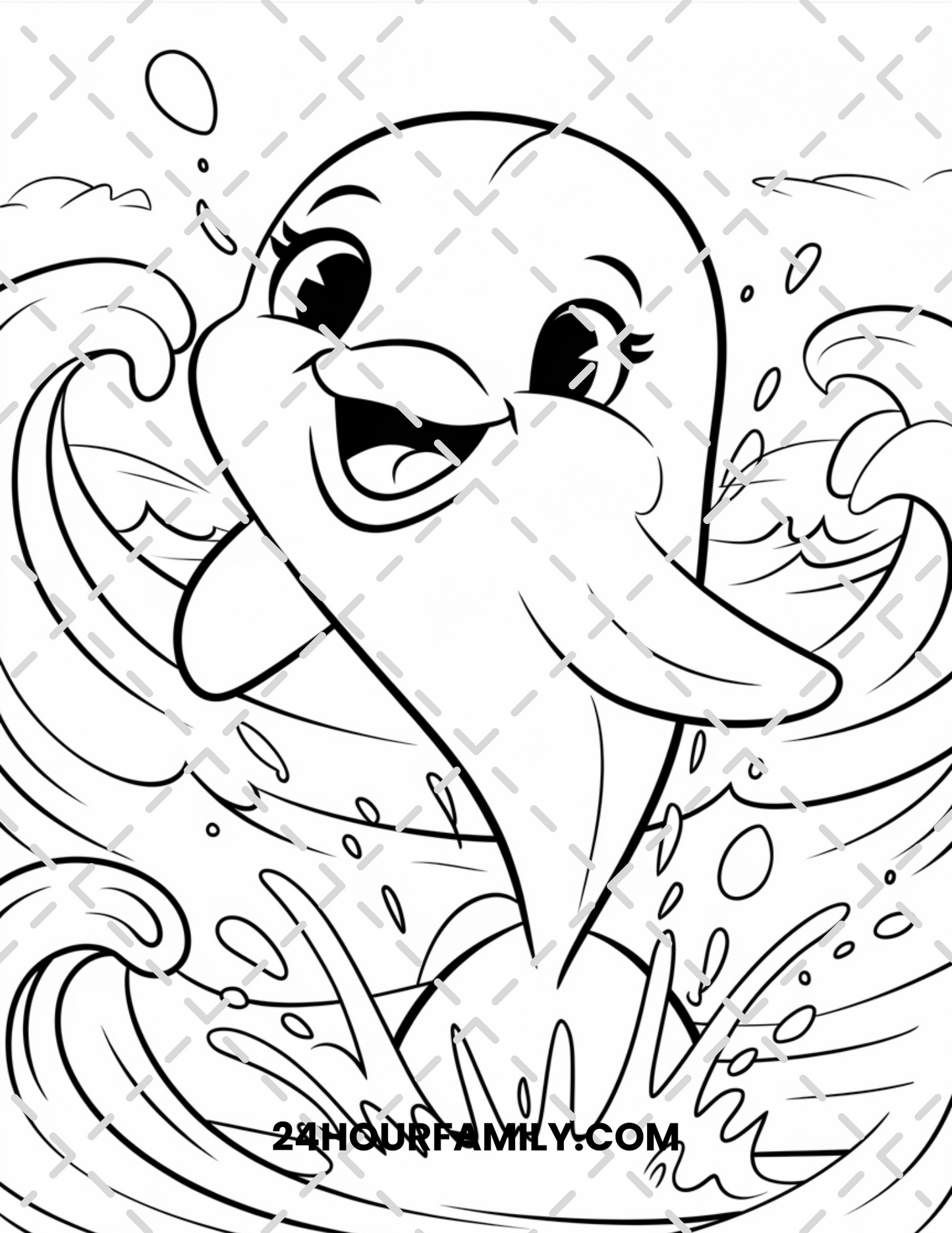 baby dolphin coloring pages