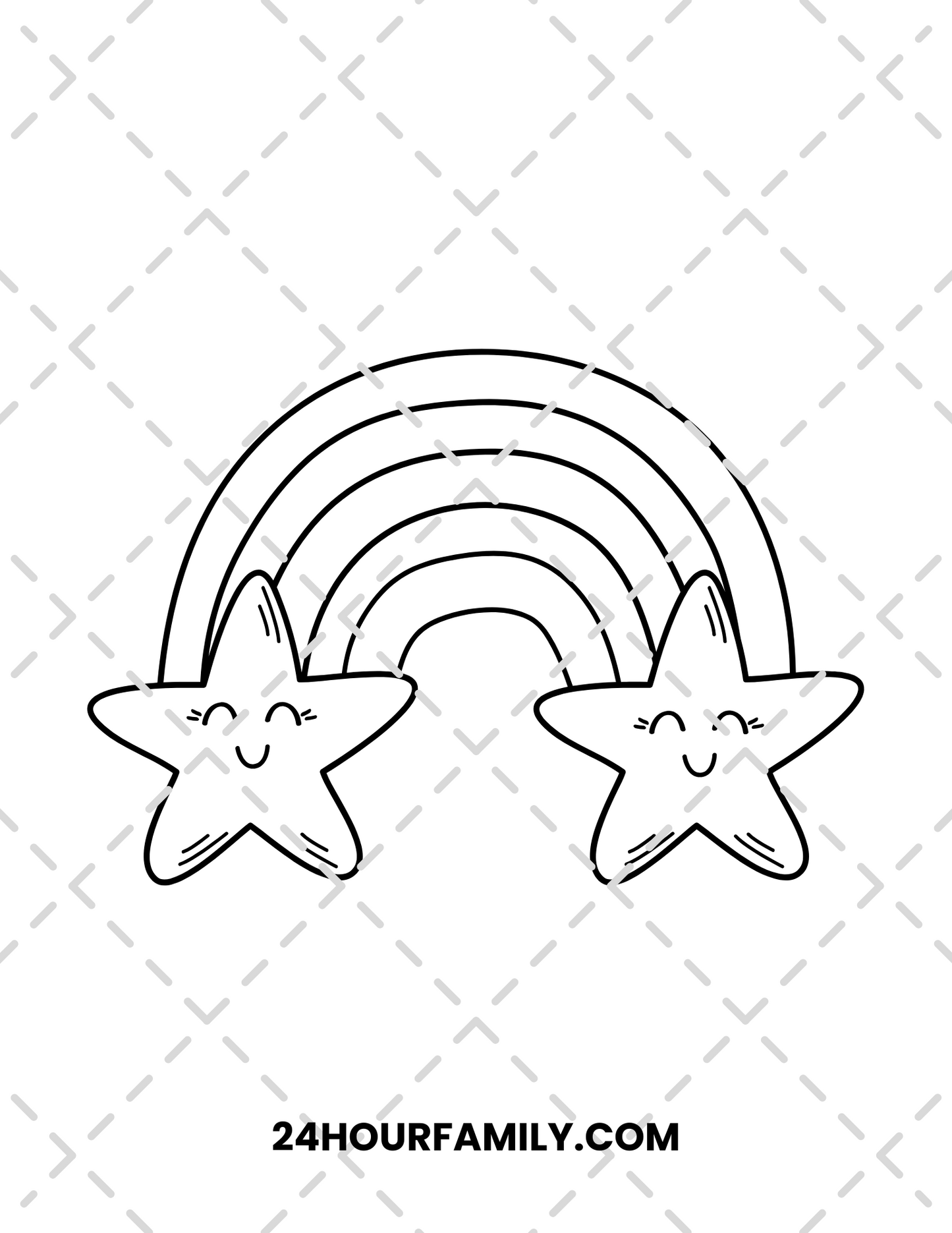 rainbow coloring page
