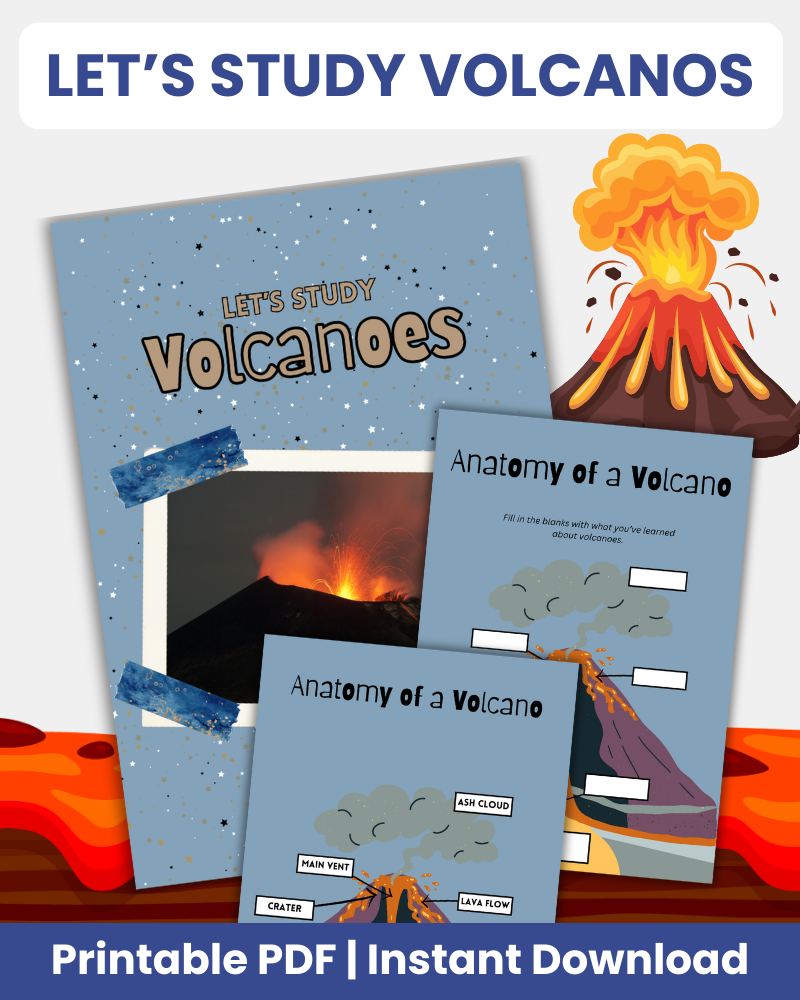 lets study volcanos printable