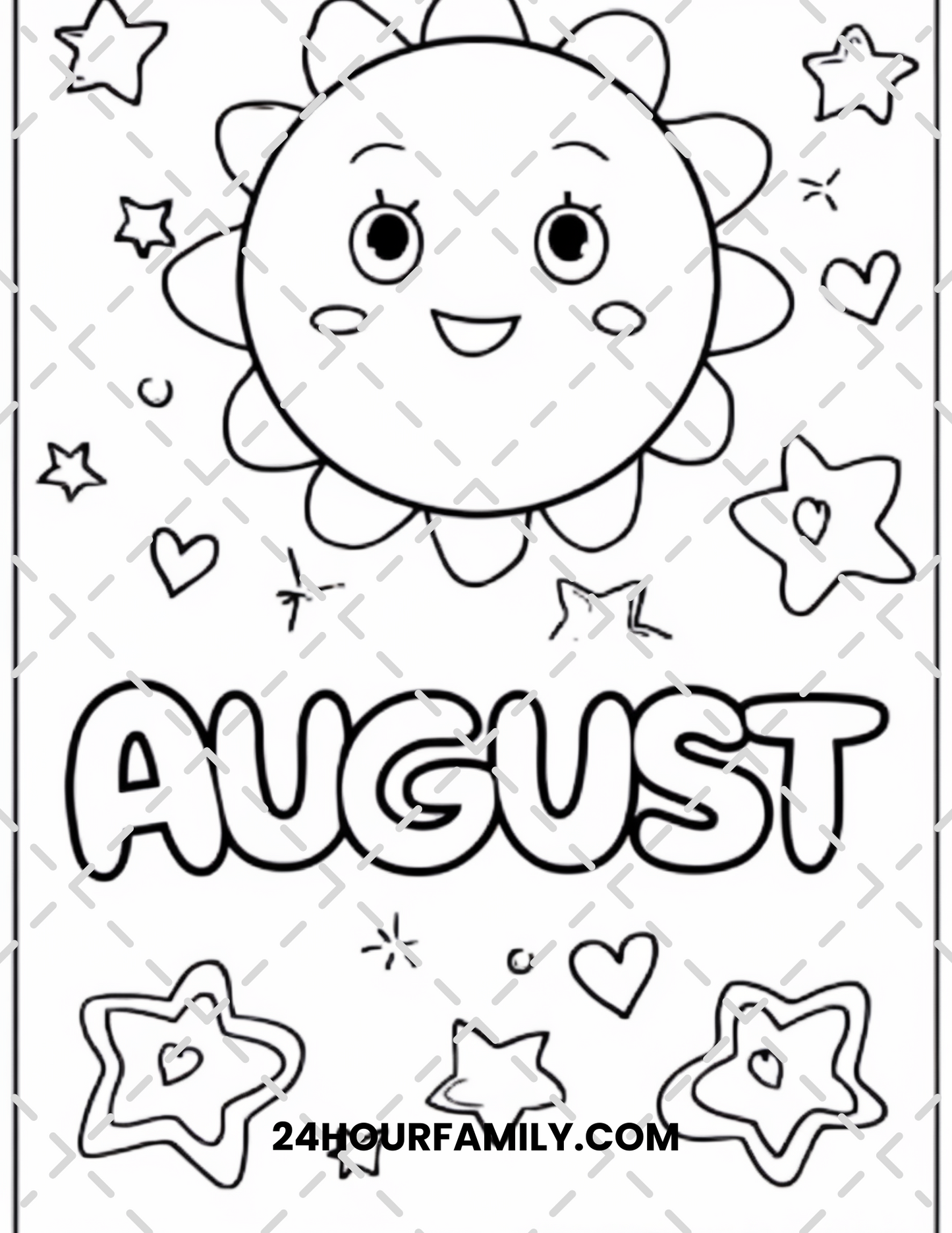 august coloring pages