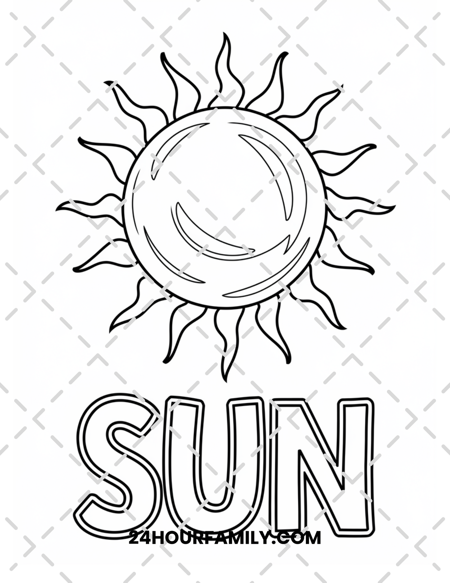 sun coloring pages