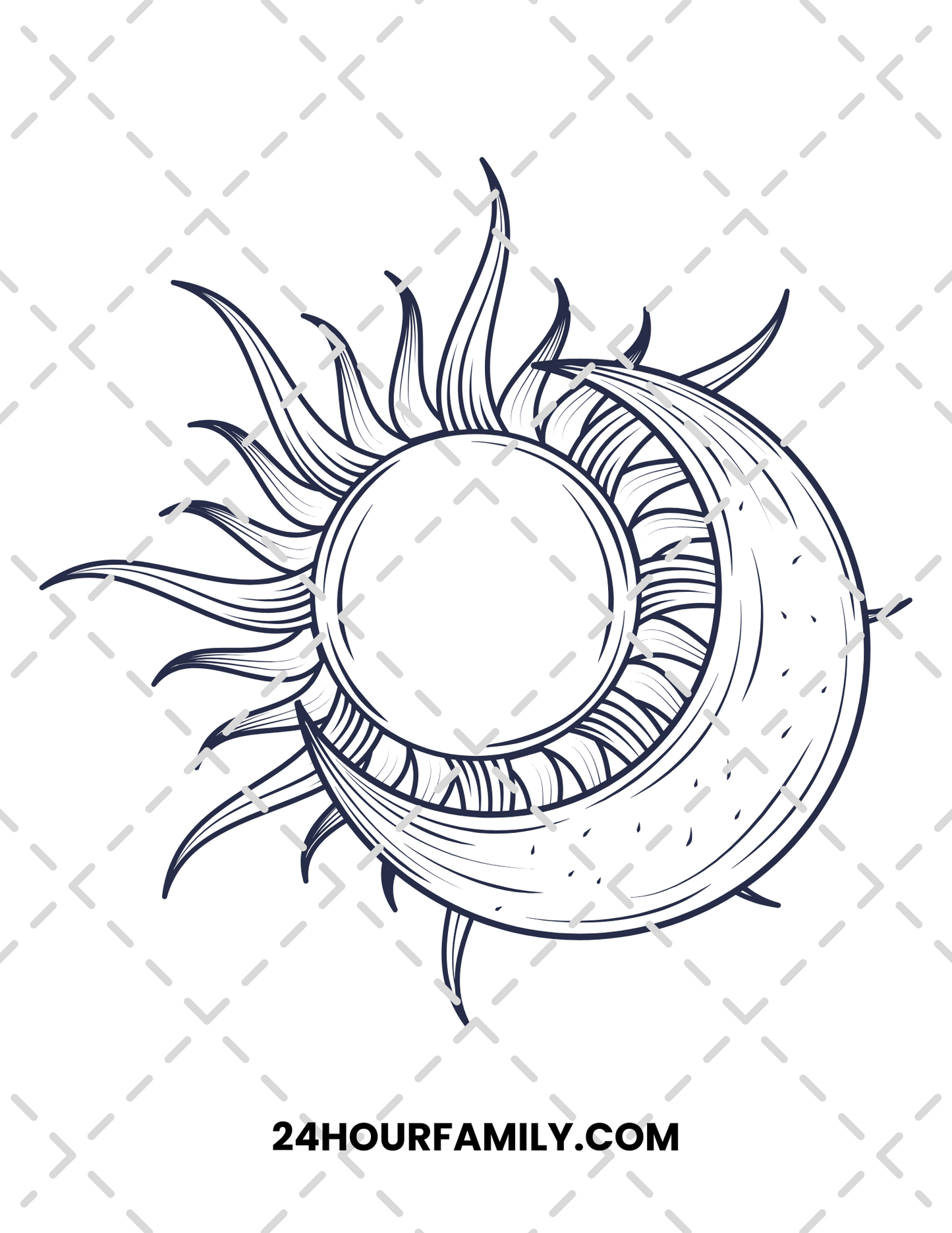 sun and moon coloring pages