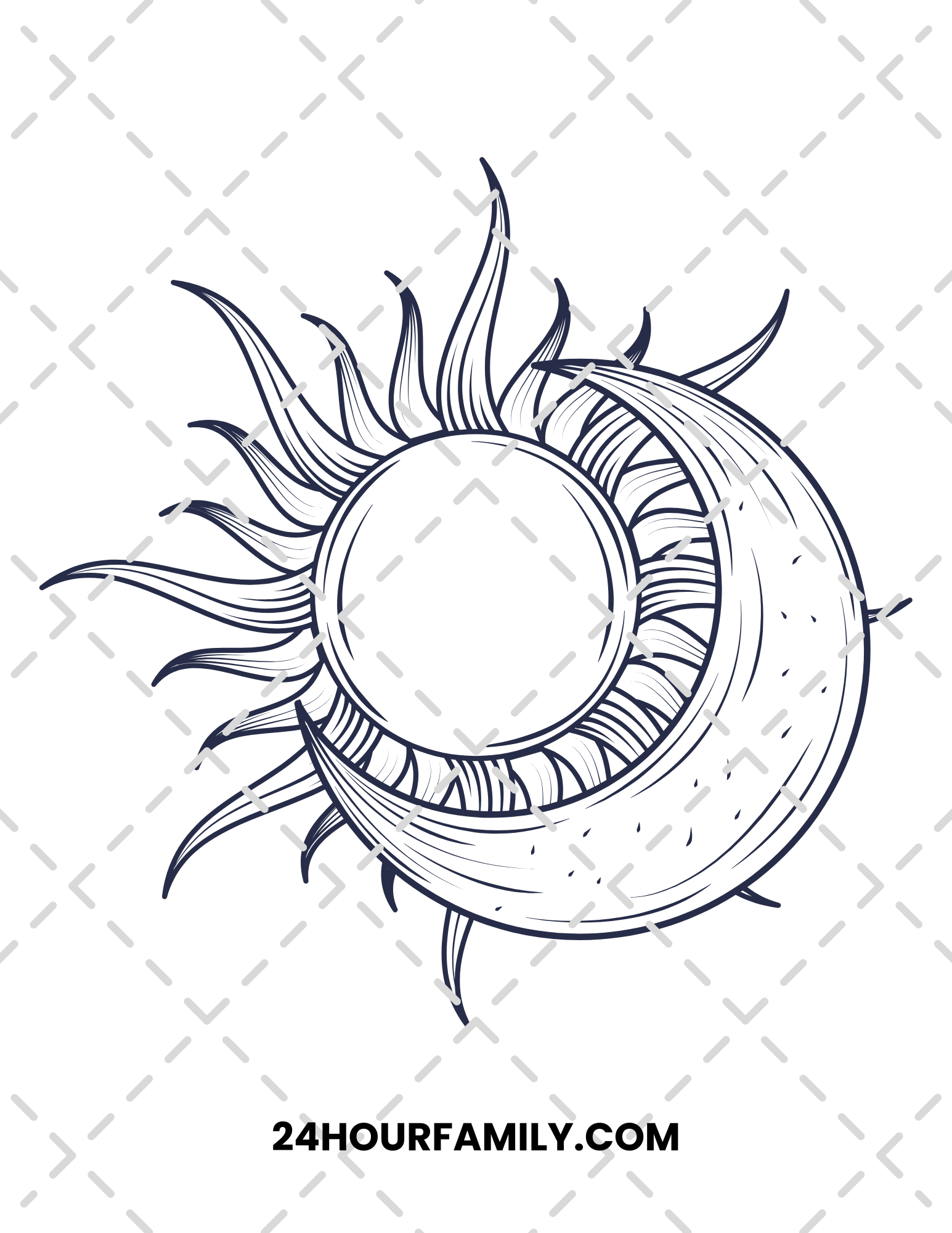 sun and moon coloring pages
