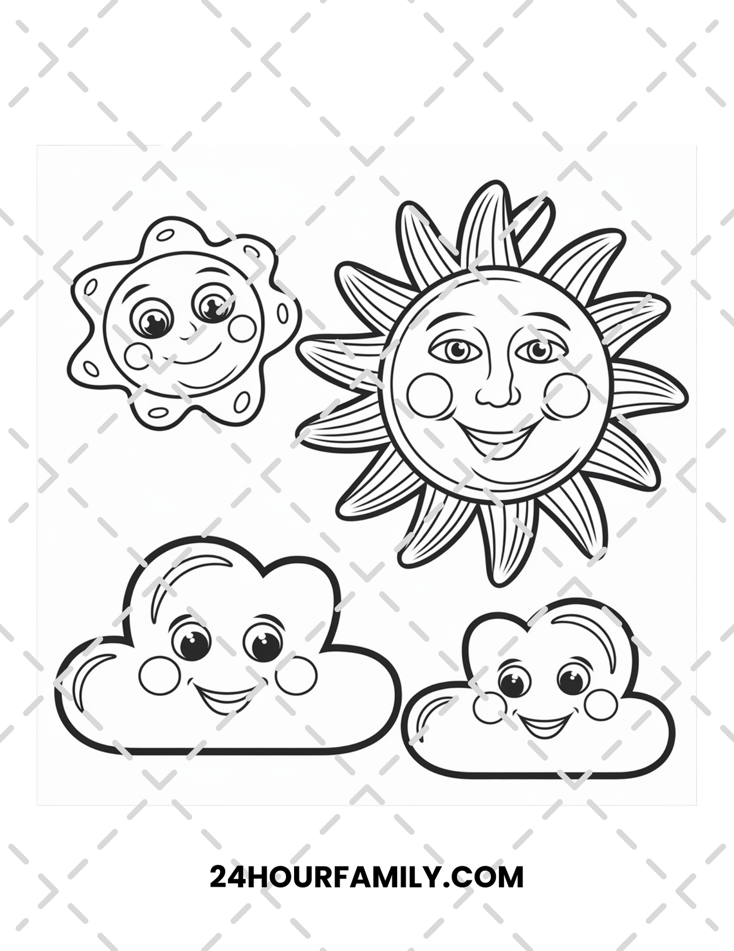 sunny sky coloring pages