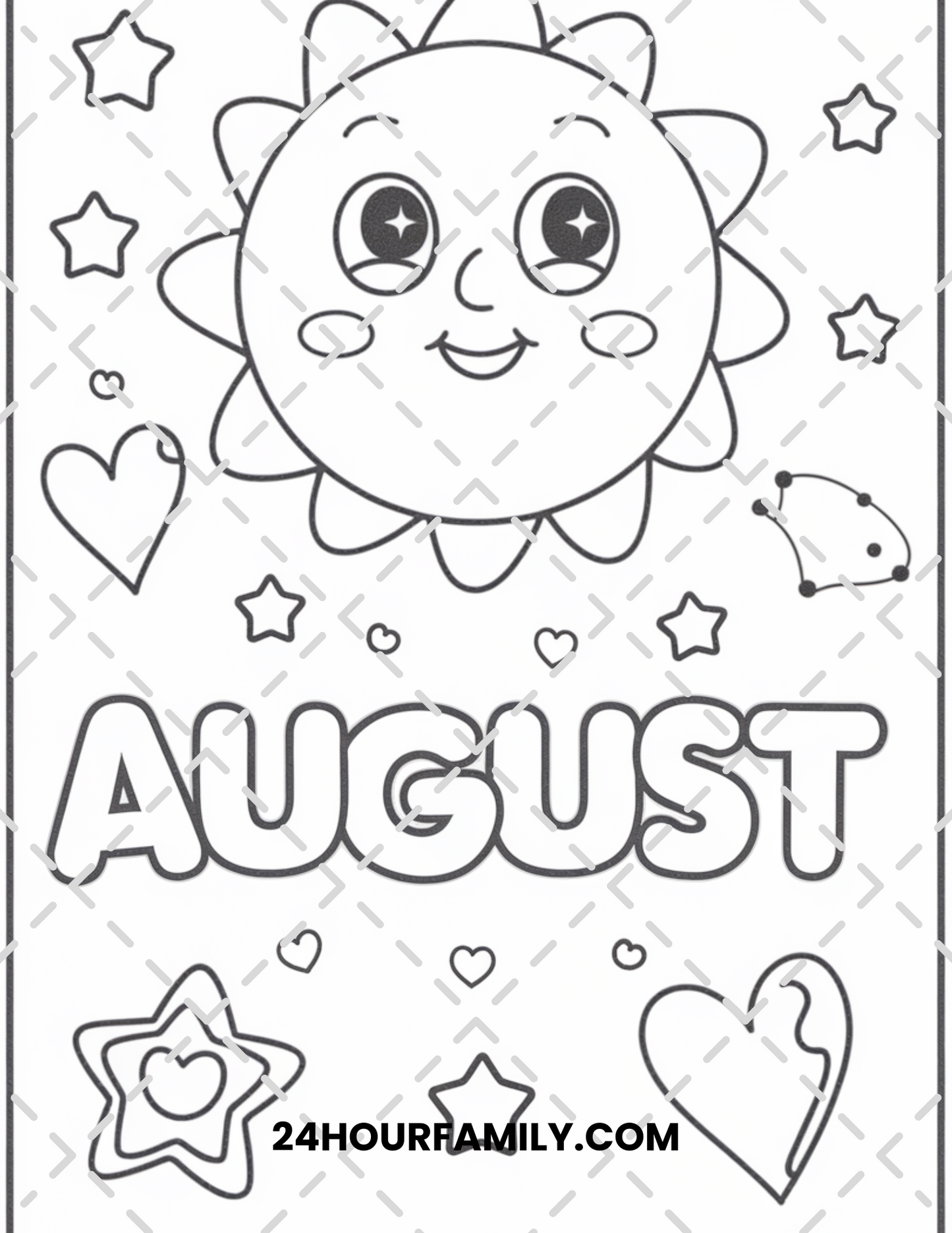 august coloring pages