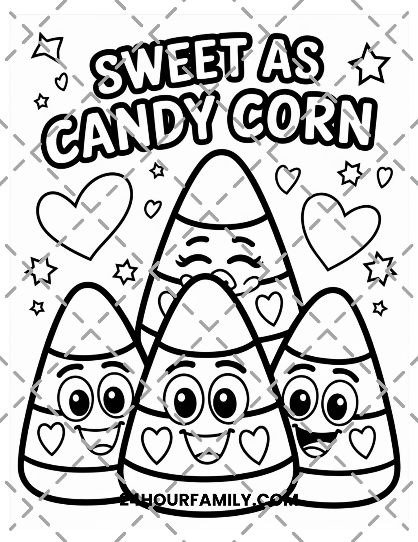 candy corn coloring pages