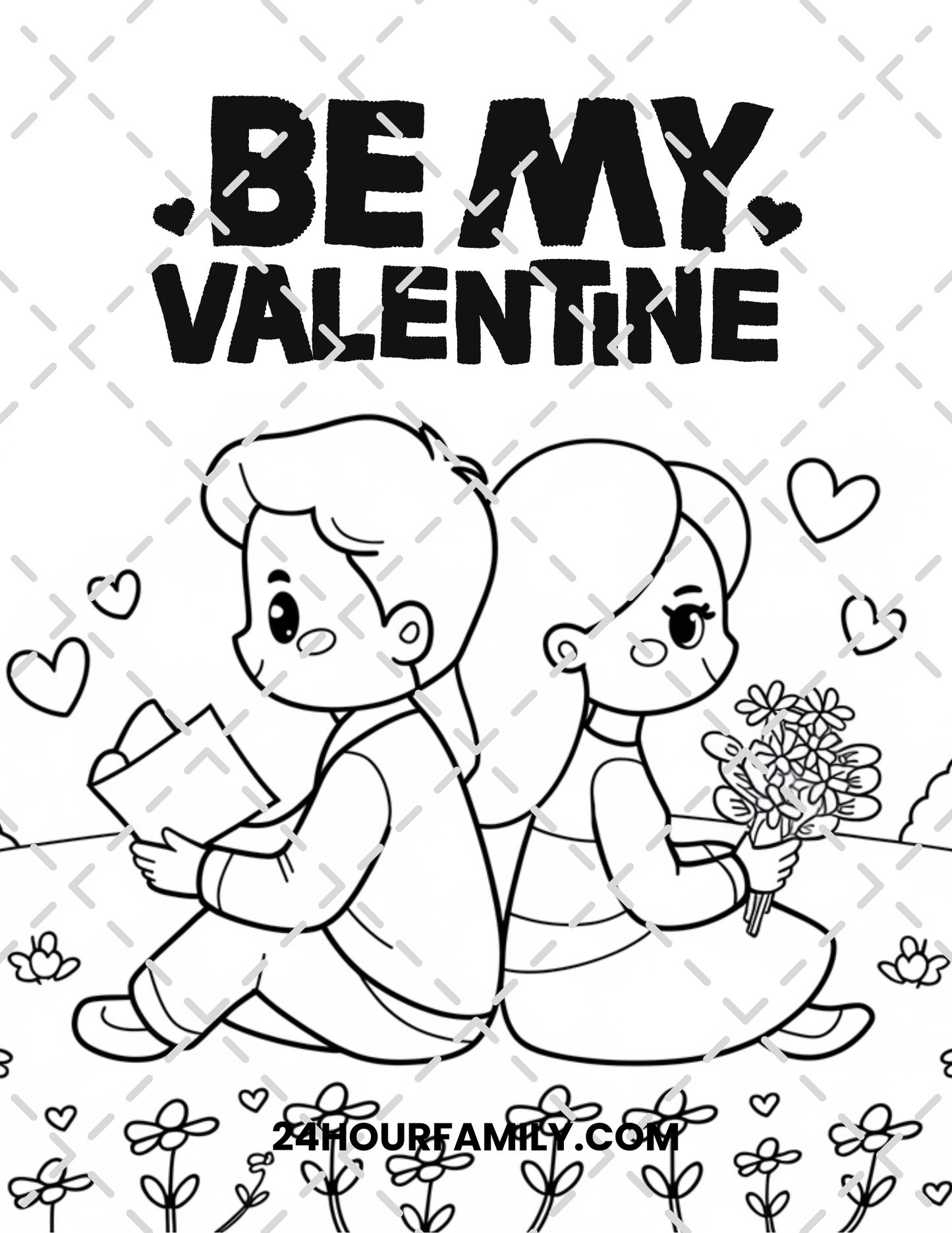be my valentine coloring pages