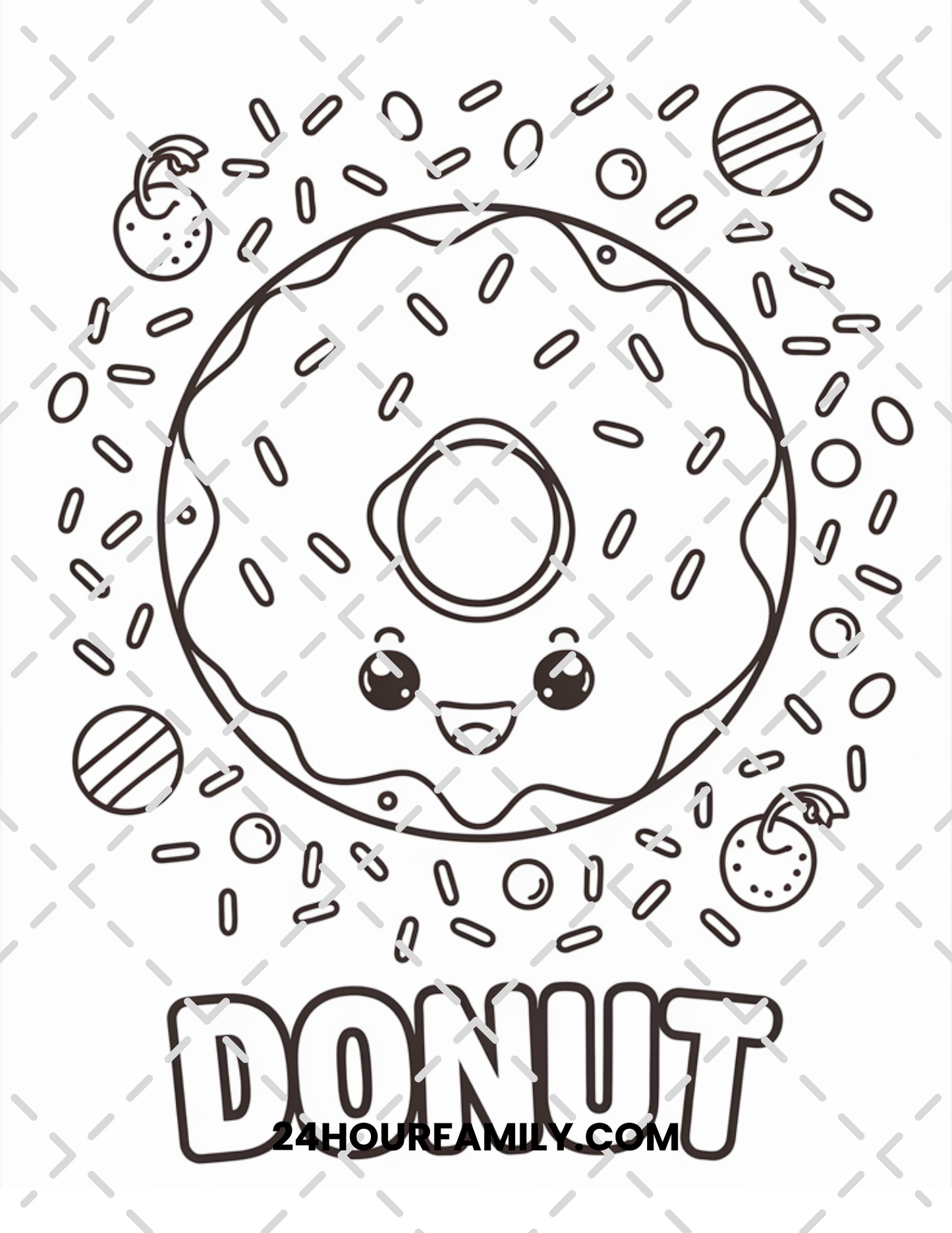 donut coloring pages