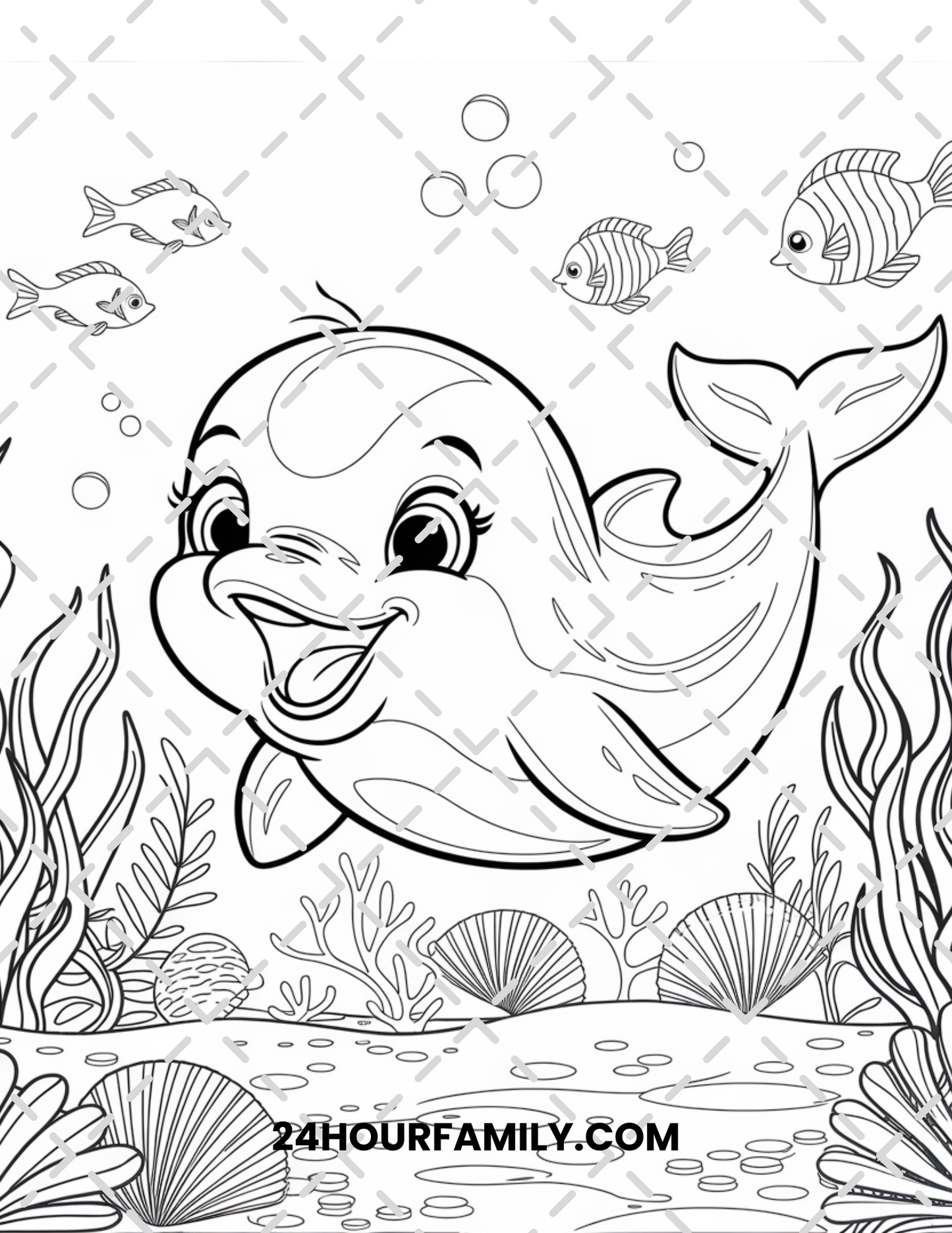baby dolphins coloring pages