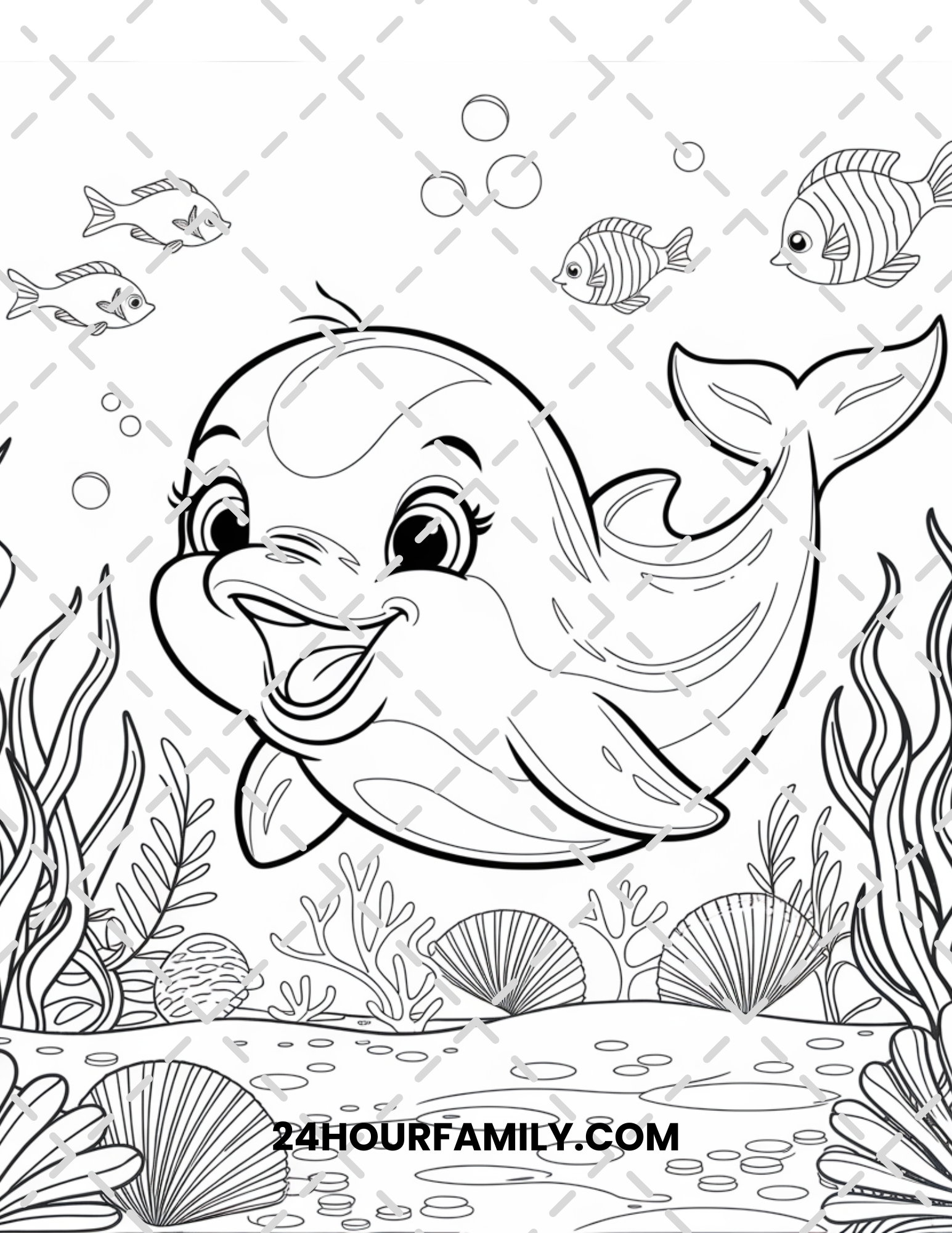baby dolphins coloring pages