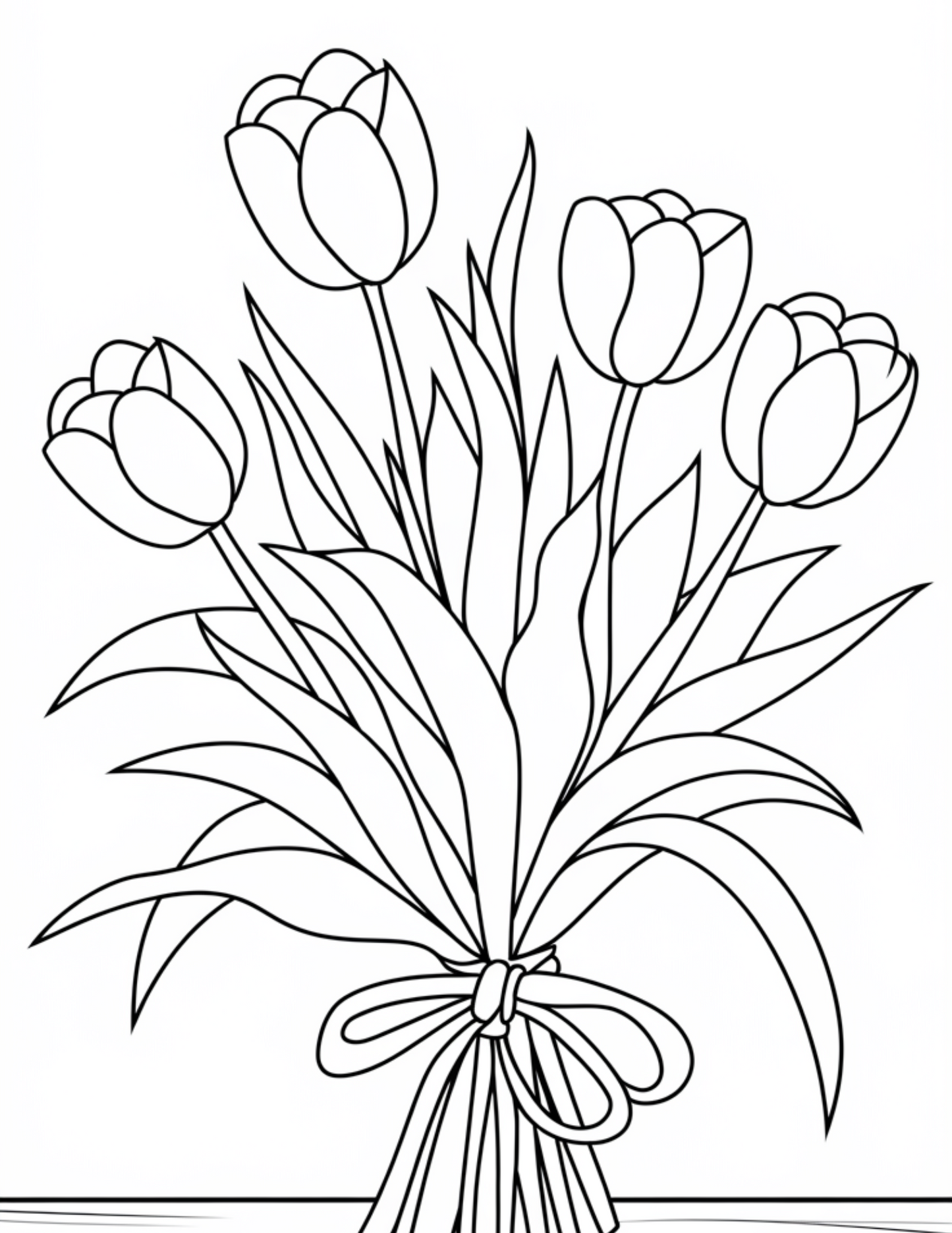 tulips coloring pages