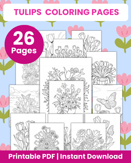 tulips coloring pages