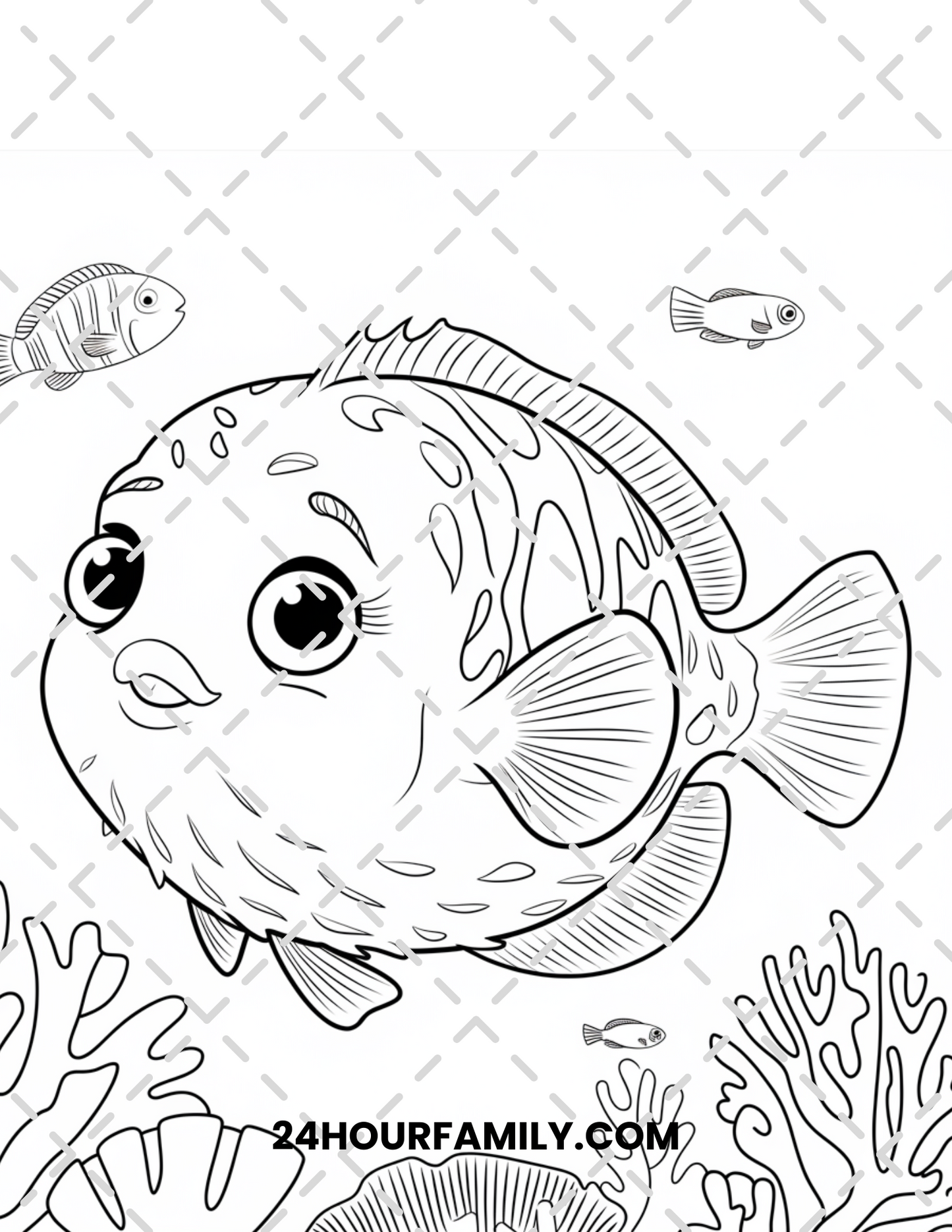 puffer fish coloring pages