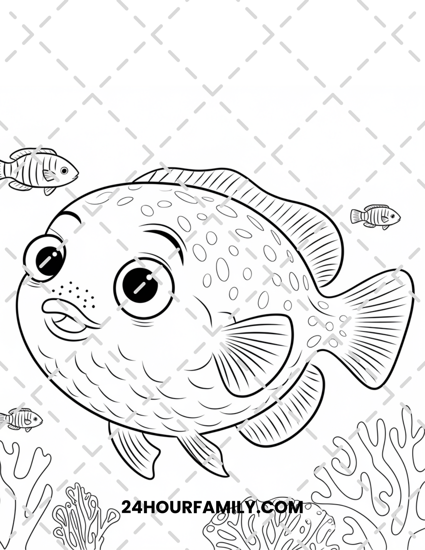 puffer fish coloring pages